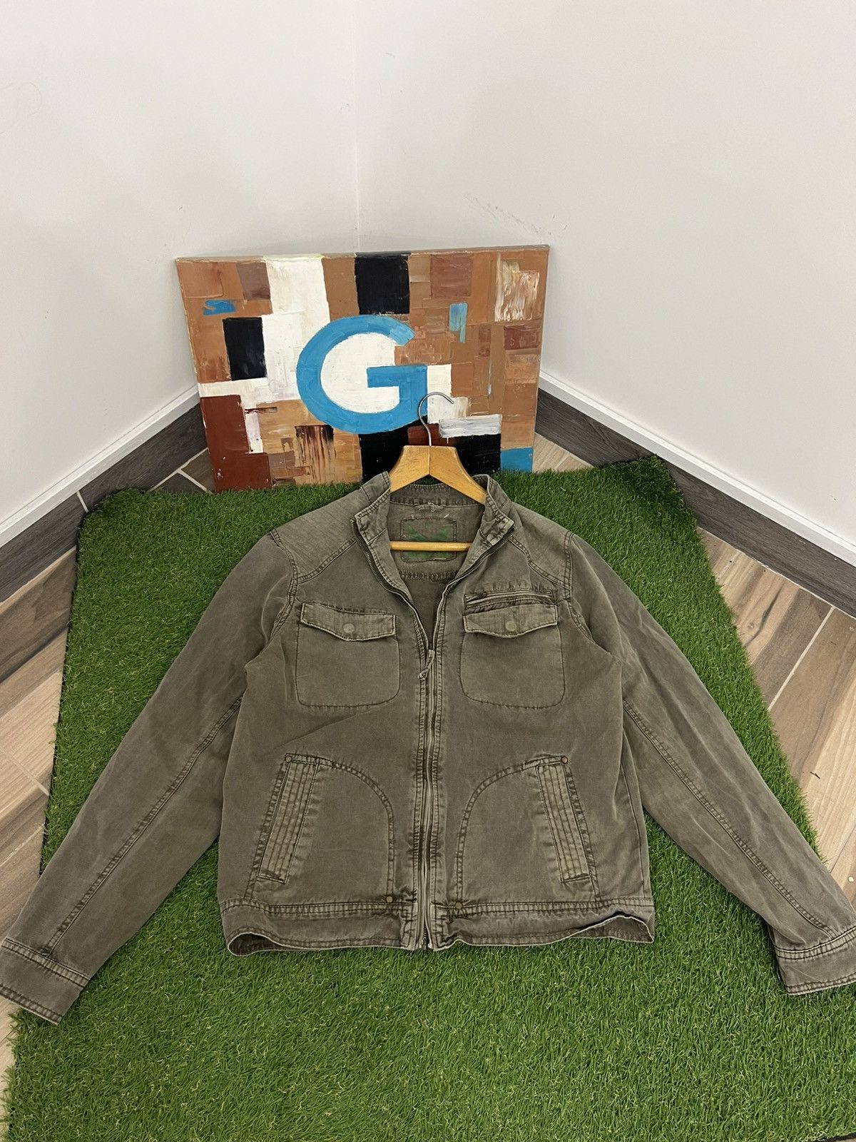Vintage Sun Faded Worn Denim Jacket