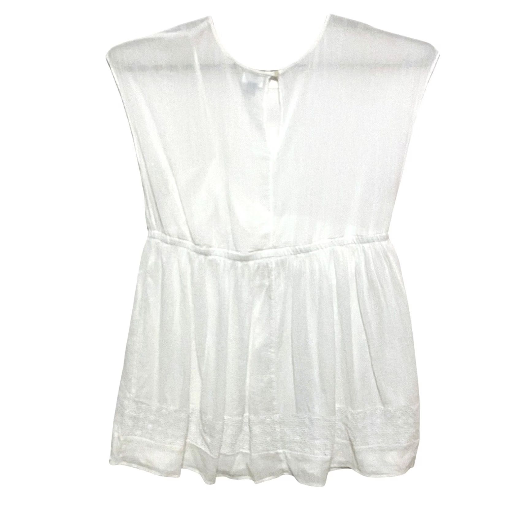 Old Navy Old Navy White Eyelet Blouse Top Womens 2XL Blouse Sleeveless Geometric Eyelet Boho Beach Preppy Soft Girl Womens Size XXL / US 16-18 / IT 52-54 - 3 Thumbnail