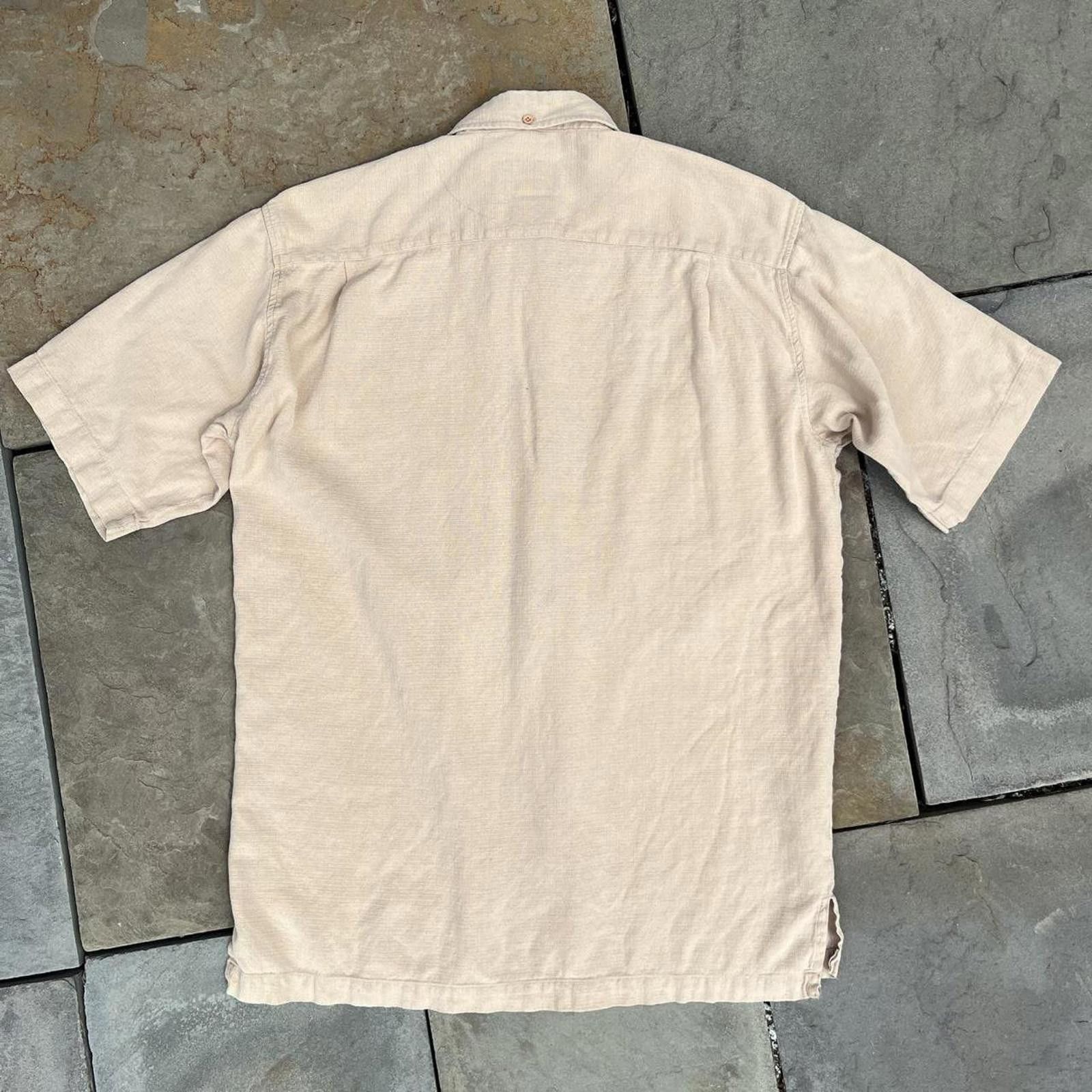 Cabelas Y2K Silk Tan Beige Earth Tone Utility Shirt Size US M / EU 48-50 / 2 - 4 Thumbnail