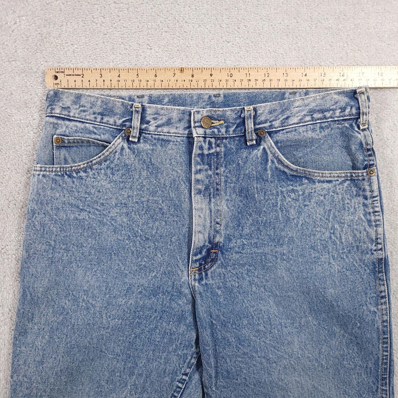 Lee Vtg 80s Lee Jeans Mens 36x30 Acid Wash Union Made In USA Size US 35 - 3 Thumbnail