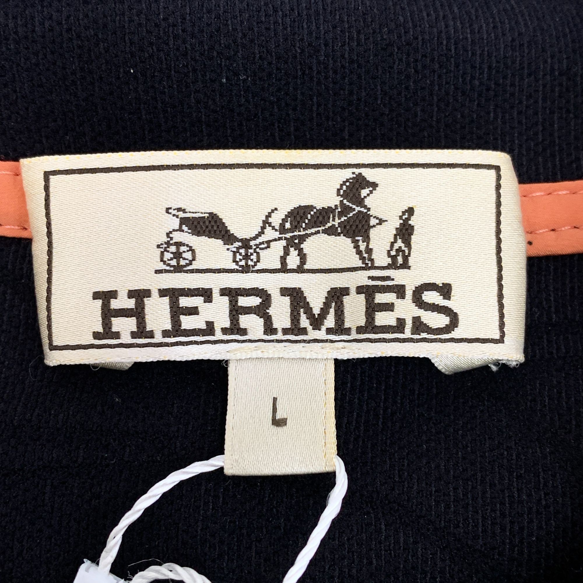 Hermes Hermès Black Embossed Horse Pattern Zip Hoodie Sweatshirt - Size US L / EU 52-54 / 3 - 6 Thumbnail