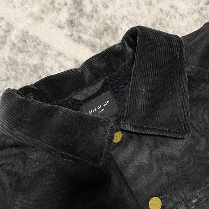 Fear of God Fear of God Black washed denim cargo jacket Size US XL / EU 56 / 4 - 3 Thumbnail