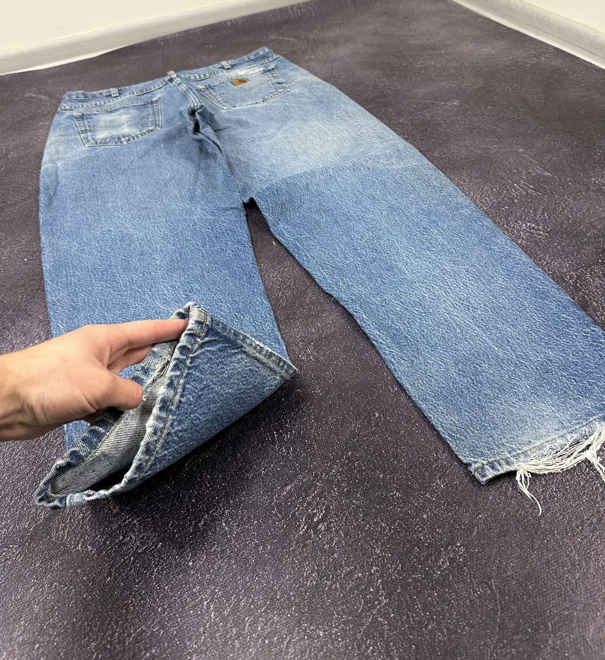 Carhartt × Vintage Vintage 90s Carhartt Baggy Work Light Blue Denim Jeans Pants Size US 38 / EU 54 - 5 Thumbnail