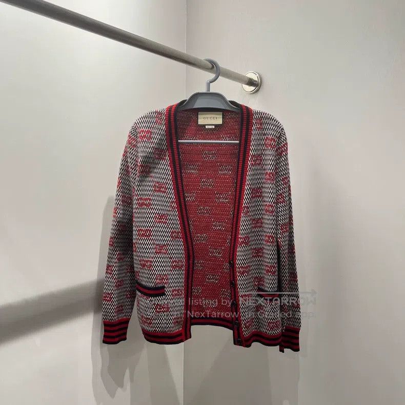 Gucci Gucci Inlaid flower V-neck single-breasted coat Size S / US 4 / IT 40 - 1 Thumbnail