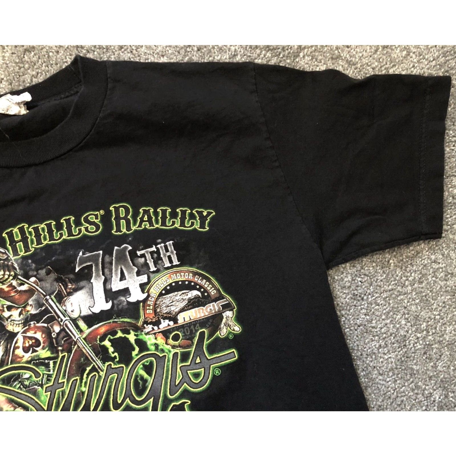Vintage Alstyle T-Shirt Black 2014 Sturgis Motorcycle Graphic Medium Mens Short Sleeve USA Punk Rock Hipster Grunge Vintage? Size US M / EU 48-50 / 2 - 6 Thumbnail