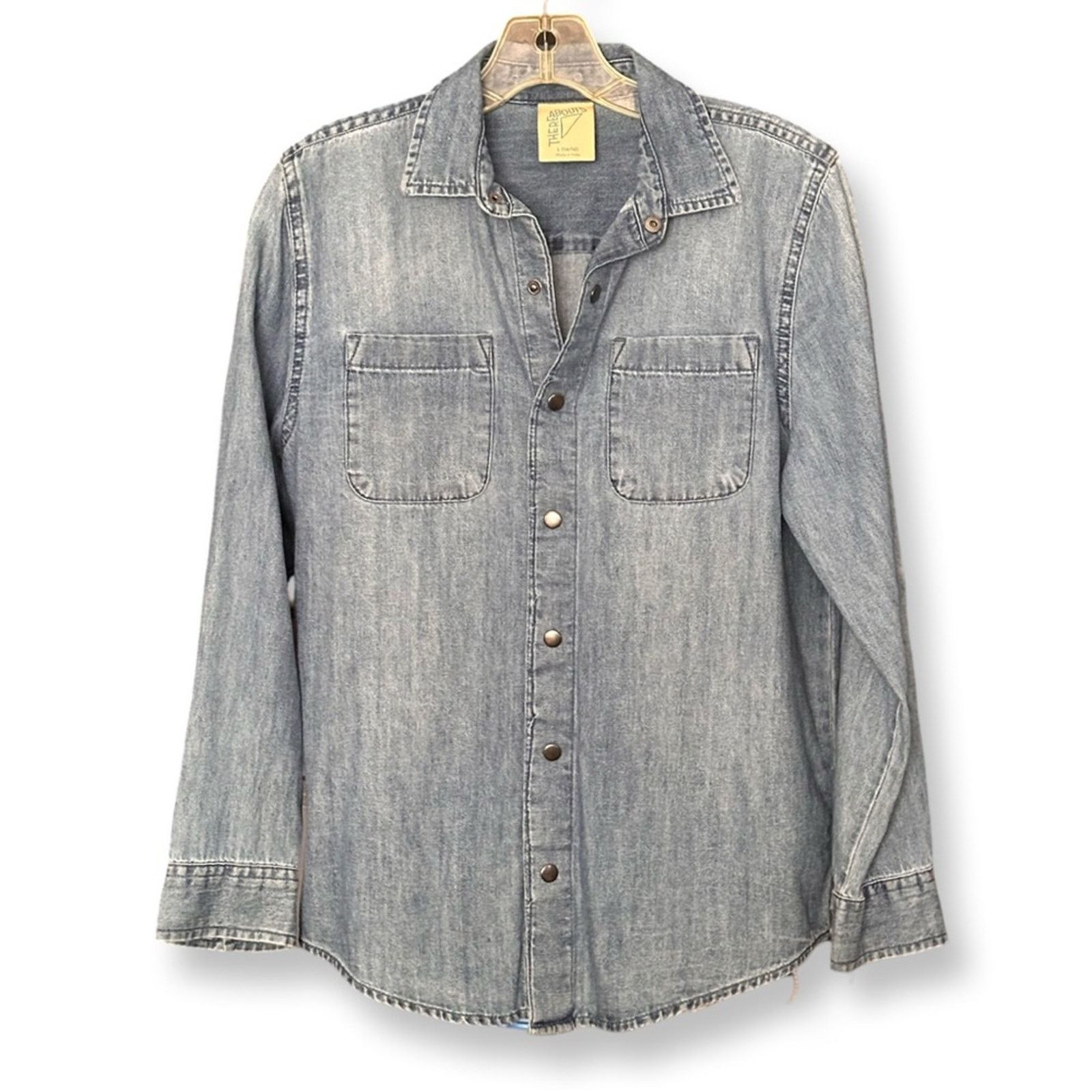 Other Vintage Deadstock There Abouts Denim Snap Front Denim Shirt Size L / US 10 / IT 46 - 1 Thumbnail