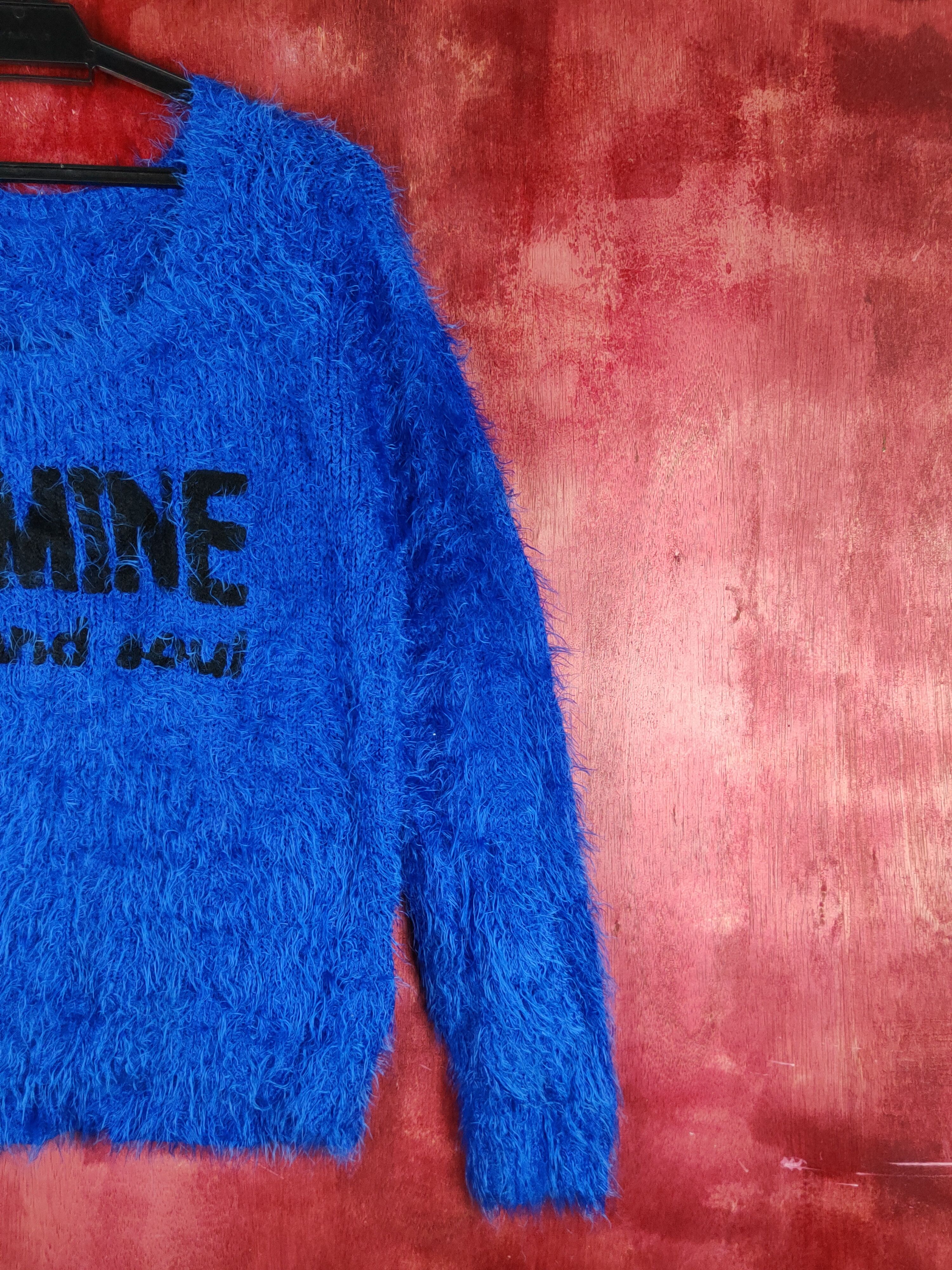 Japanese Brand Avail Jean Blue Shag Shaggy Fur Mohair Knitwear #S1951 Size M / US 6-8 / IT 42-44 - 6 Thumbnail