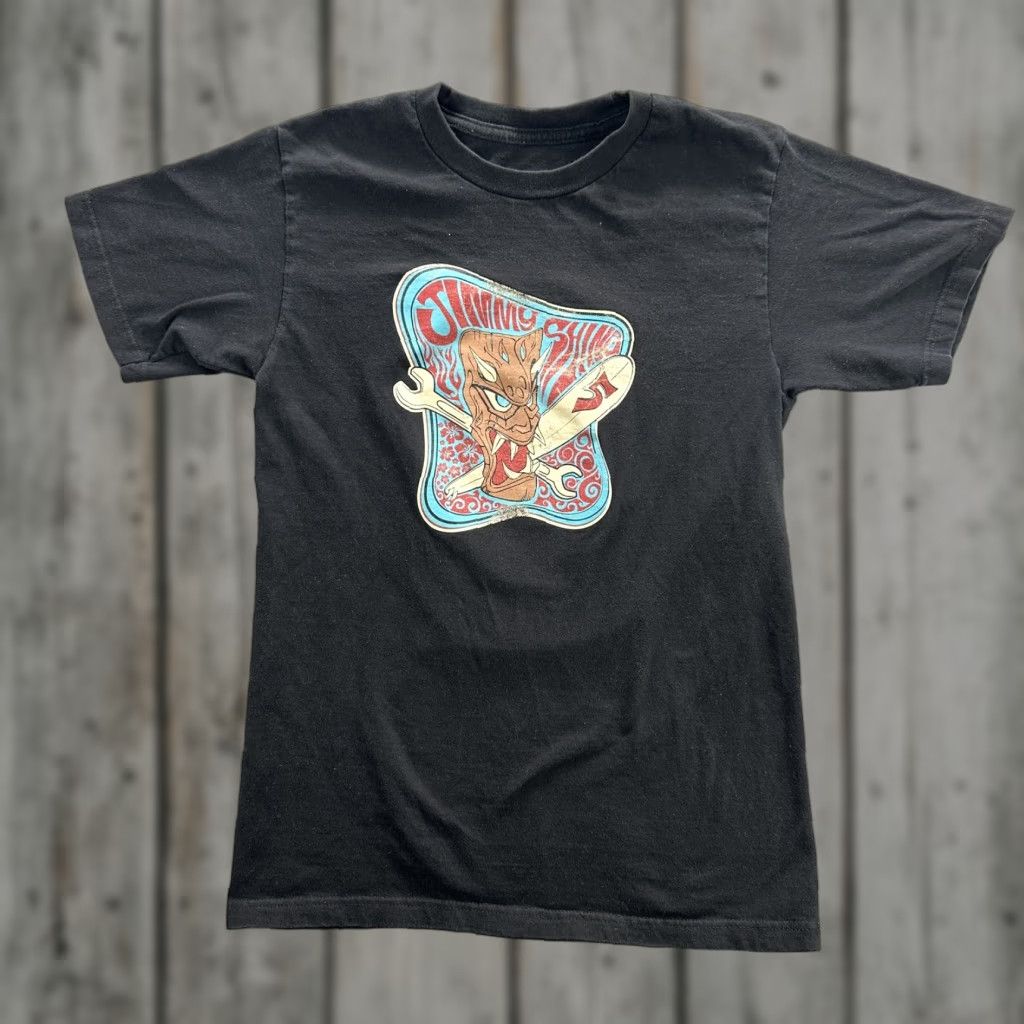 Garage VINTAGE Jimmy Shine Shirt Mens Medium Black Graphic Print Hot Rod Garage Tiki Art Tee Size US M / EU 48-50 / 2 - 1 Thumbnail