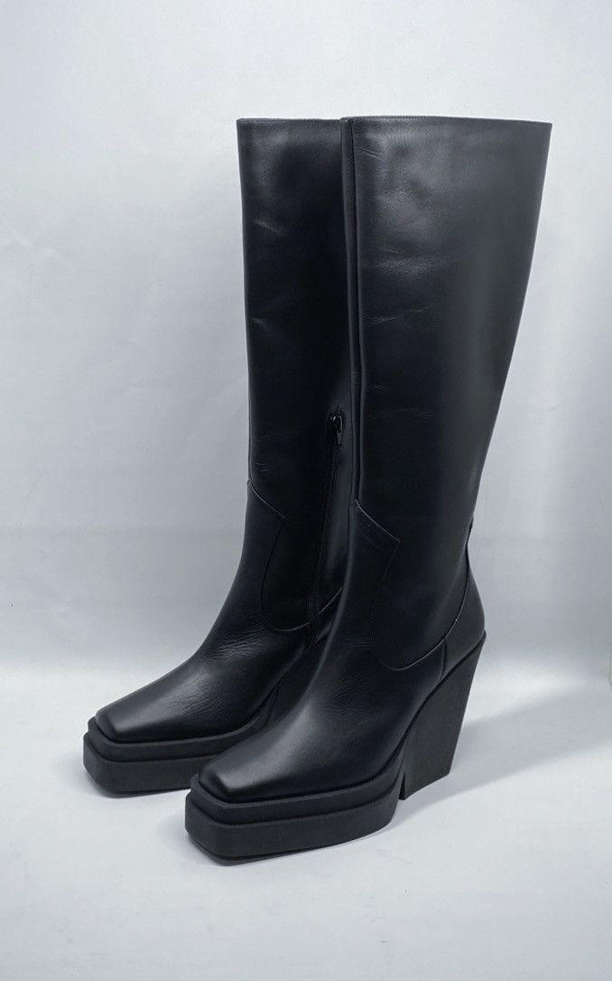 GIA BORGHINI Gia Borghini Texan Leather Platform Knee-High Boots size 41 Size US 11 / IT 41 - 1 Thumbnail
