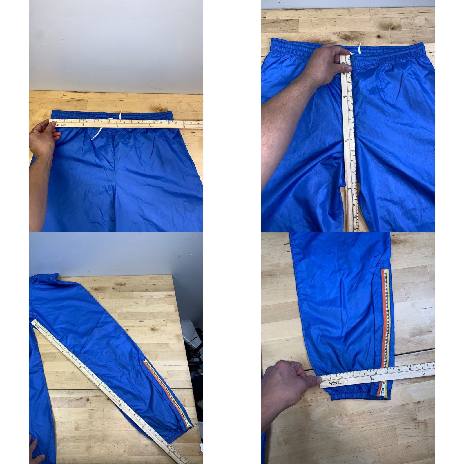 Wilson VINTAGE Wilson Track Pants Men M Blue Elastic Waist Pockets Nylon Drawstring Size US 31 - 8 Thumbnail