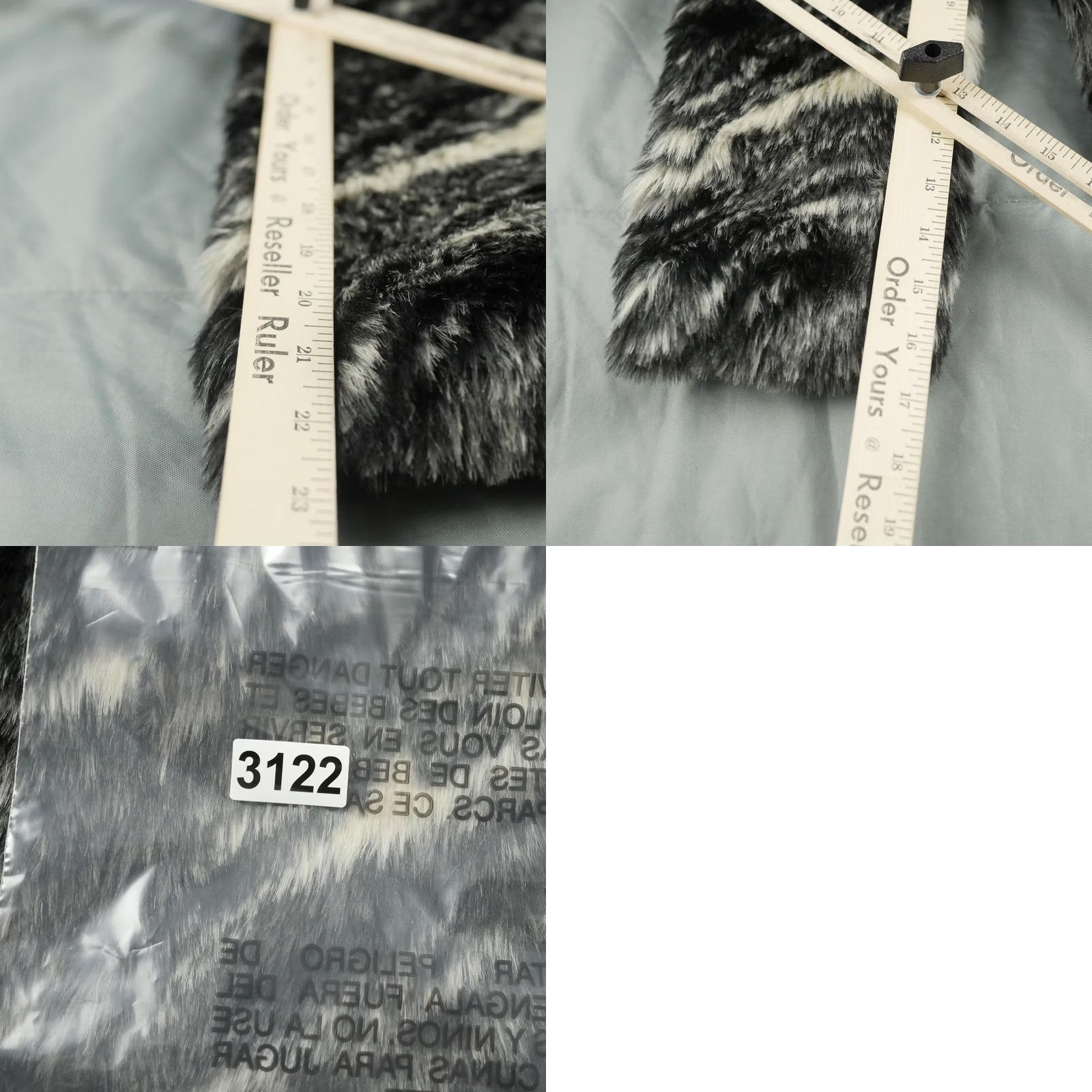 Armani Exchange A|X Armani Exchange Jacket Womens S Black Gray Faux Fur Full Zip Lined Soft Size S / US 4 / IT 40 - 9 Thumbnail