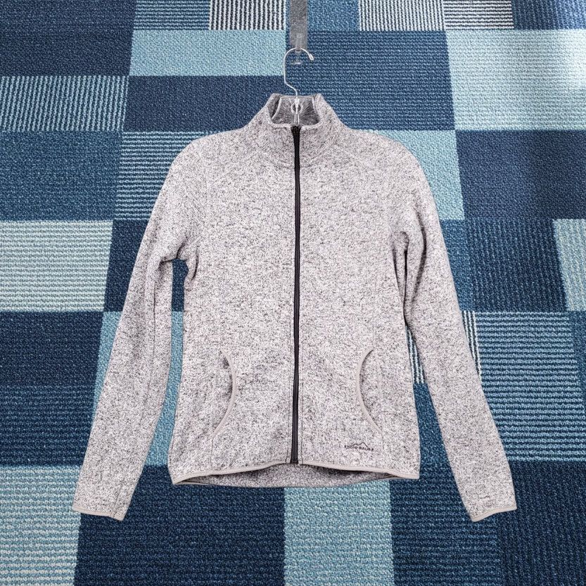 Eddie Bauer Eddie Bauer Sweater Women S Gray Full Zip Fleece Mock Neck Heather Outdoor Small Size S / US 4 / IT 40 - 1 Thumbnail
