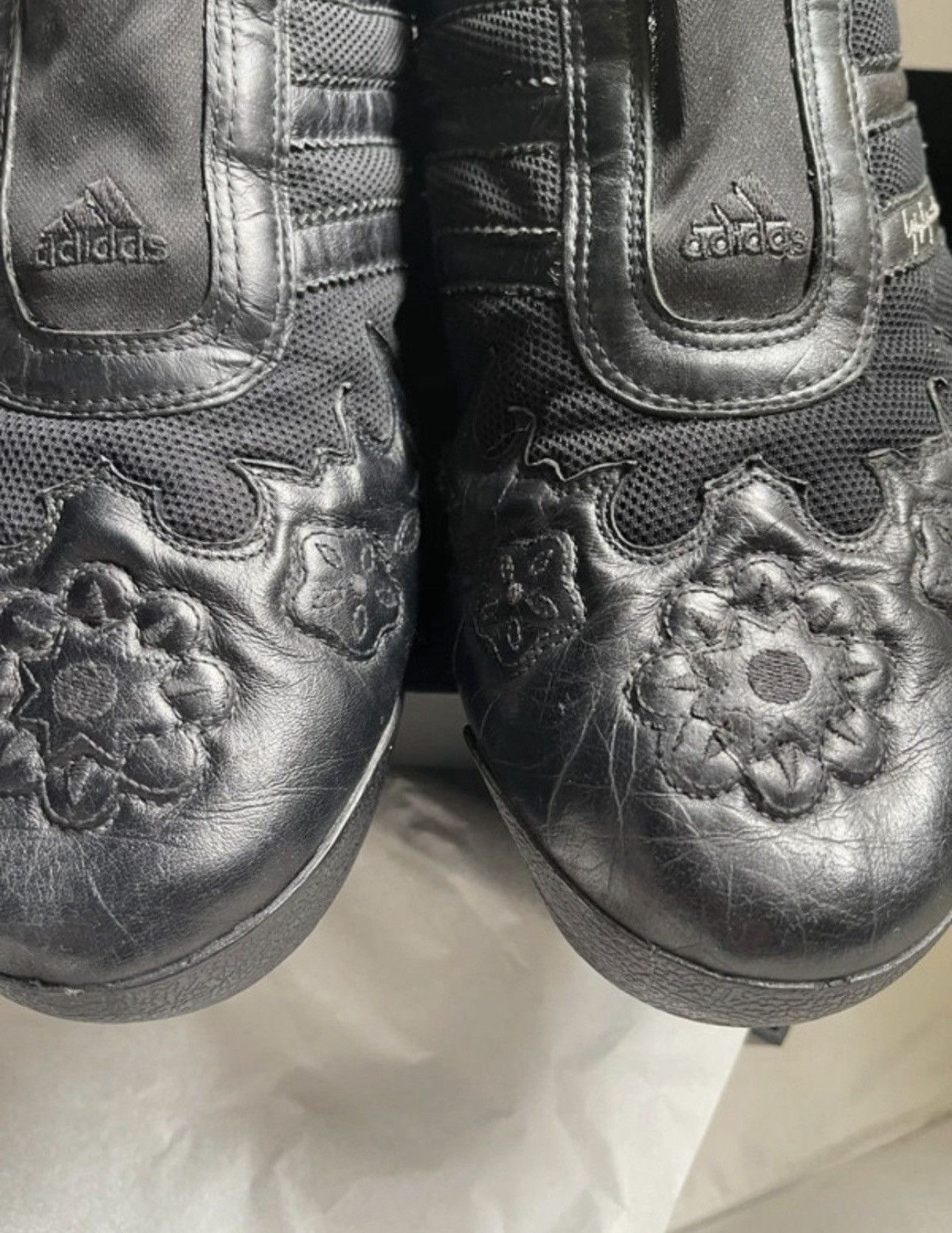 Yohji Yamamoto Yohji Yamamoto x Adidas ss2002 Black Floral Mules Size US 12 / EU 45 - 7 Thumbnail