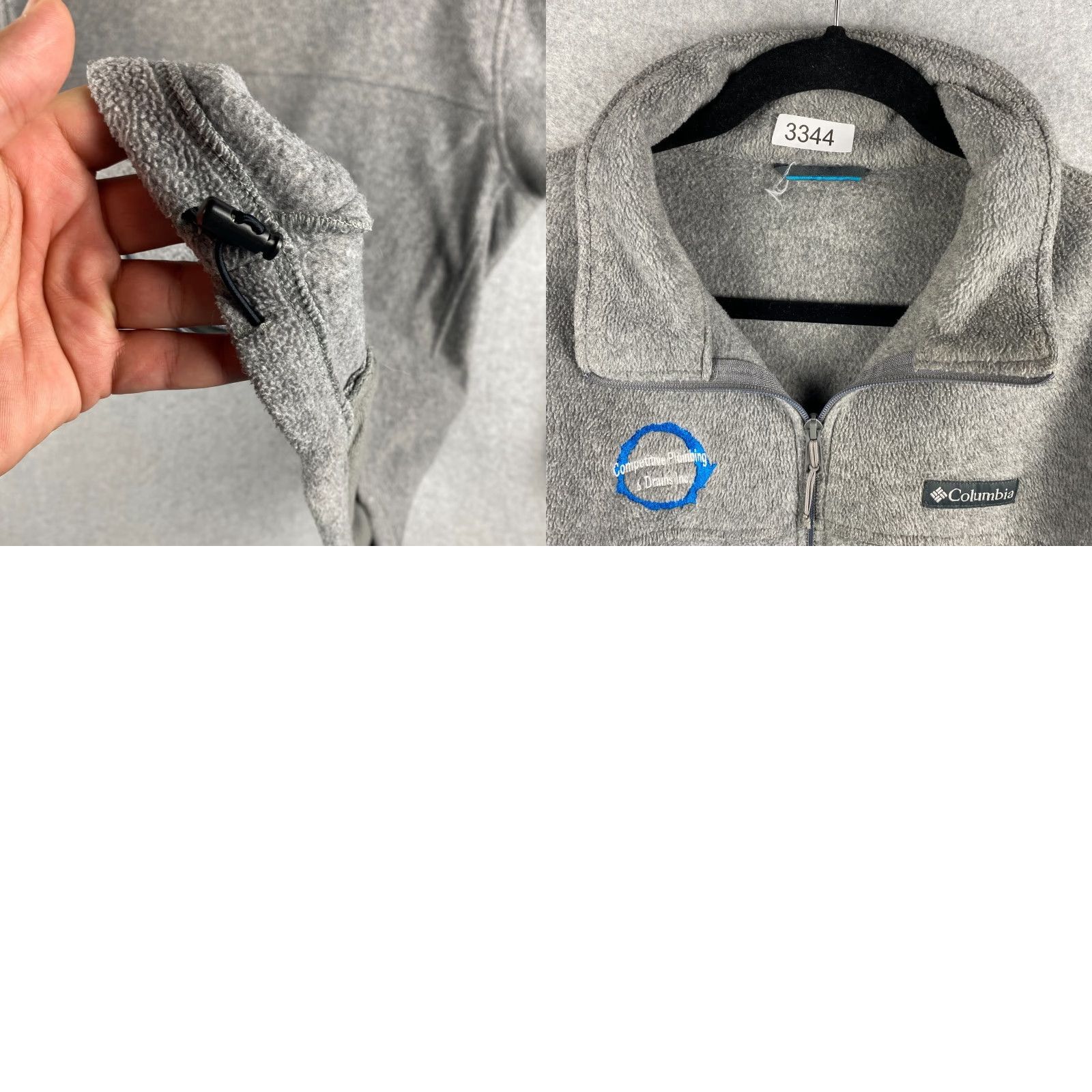 Vintage Columbia Jacket Mens L Gray Fleece Full Zip Casual Windbreaker Regular Fit Front Pockets Logo All Seasons Size US L / EU 52-54 / 3 - 8 Thumbnail