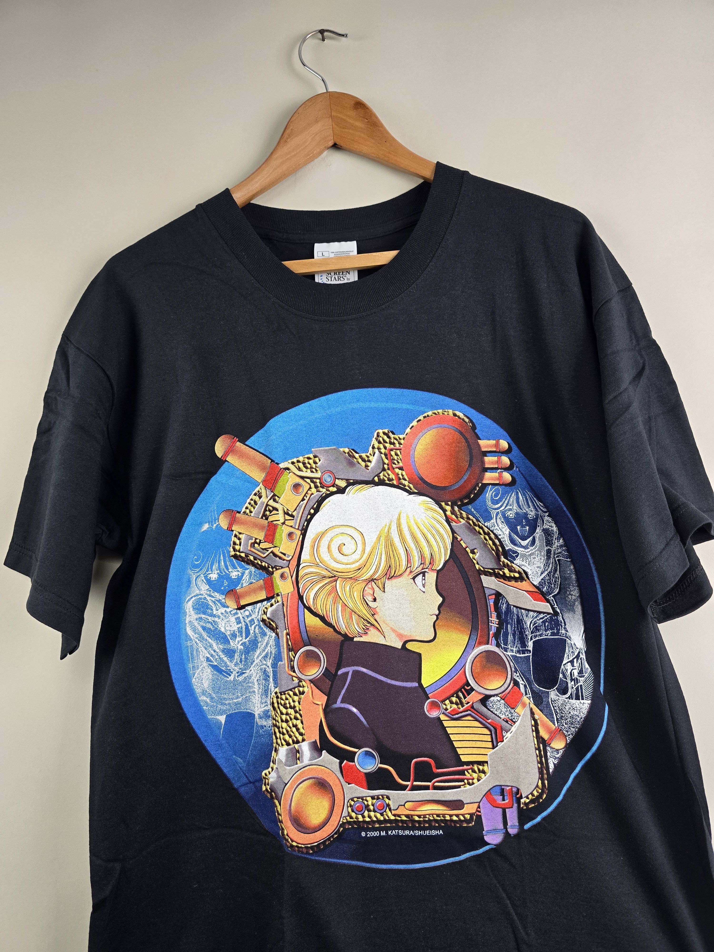 Anime × Vintage 2000 Video Girl AI Anime Tee L 21.5" 30.5" Size US L / EU 52-54 / 3 - 2 Thumbnail