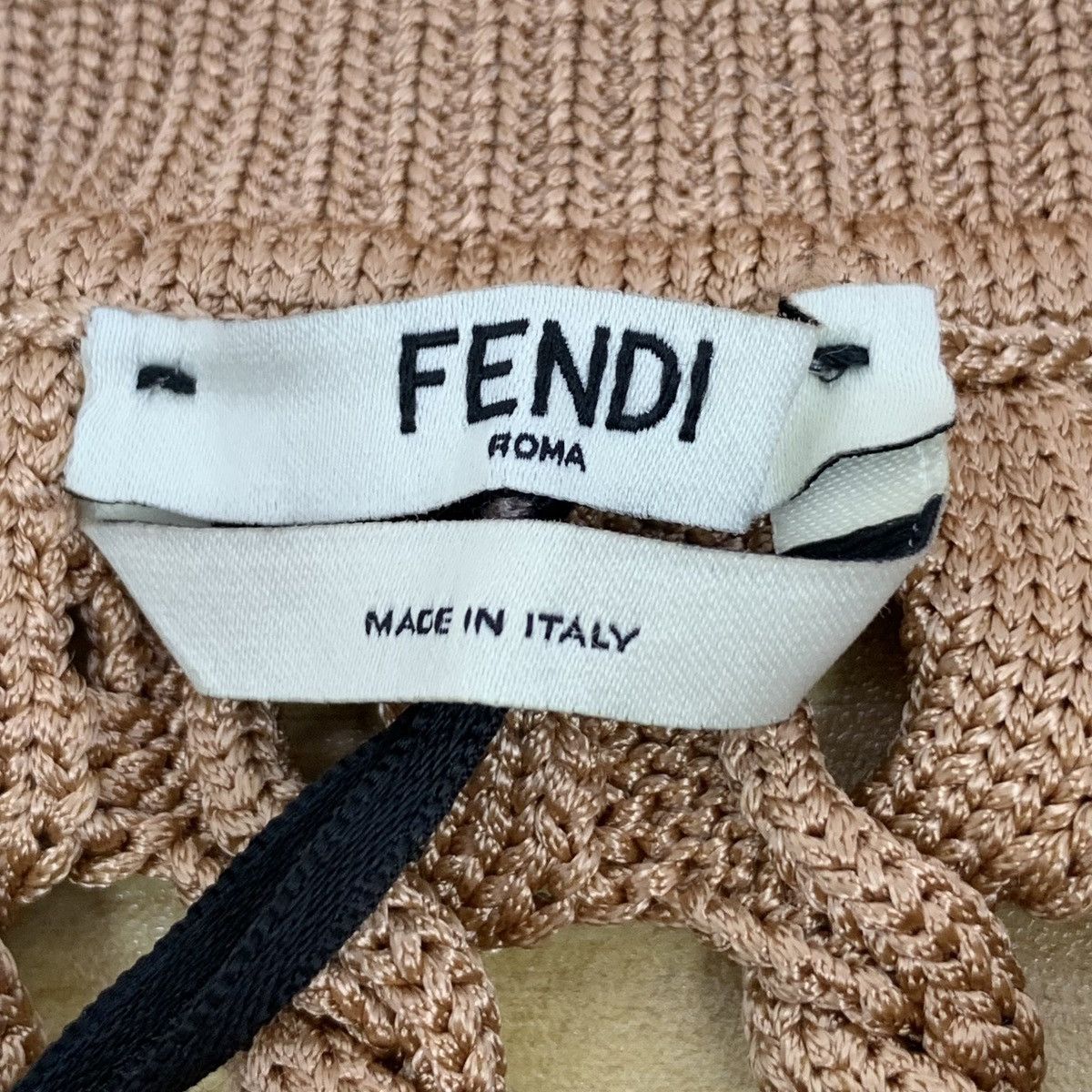 Fendi Fendi Brown Hollow Cable Knit Midi Skirt K26WX Size 28" / US 6 / IT 42 - 5 Thumbnail
