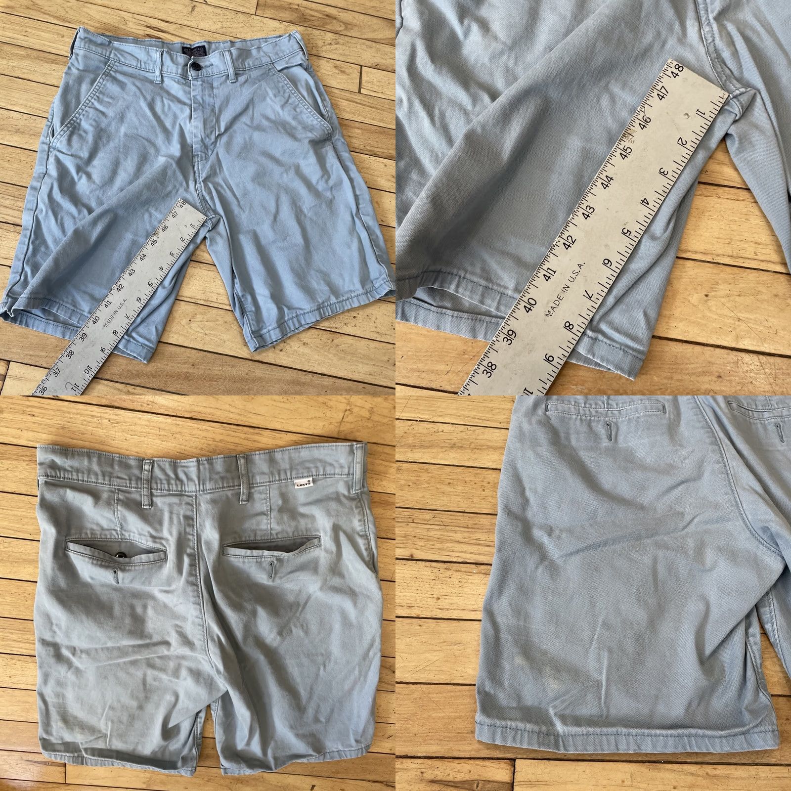 Levi's VINTAGE Levi's Shorts Men 30 Blue Canvas Flat Chino WhiteTab Levis 30x8 Size US 30 / EU 46 - 8 Thumbnail