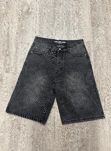 LOSTSHDWS LOSTSHDWS Embossed Black Shorts Size US 38 / EU 54 - 1 Preview