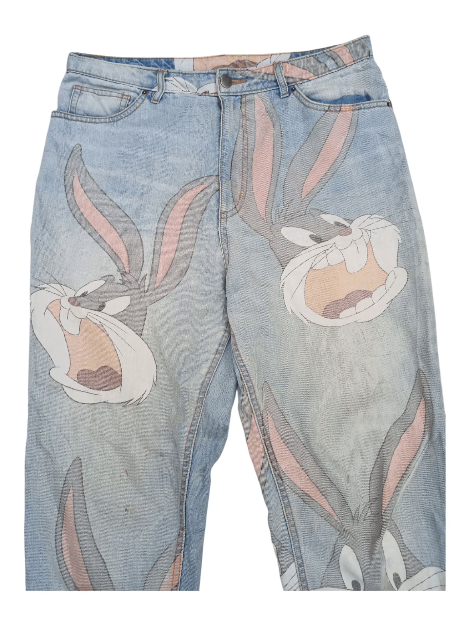 Divided LOONEY TUNES BUGS BUNNY Hip Hop Baggy Street Fashion Jeans Size 31" - 3 Thumbnail