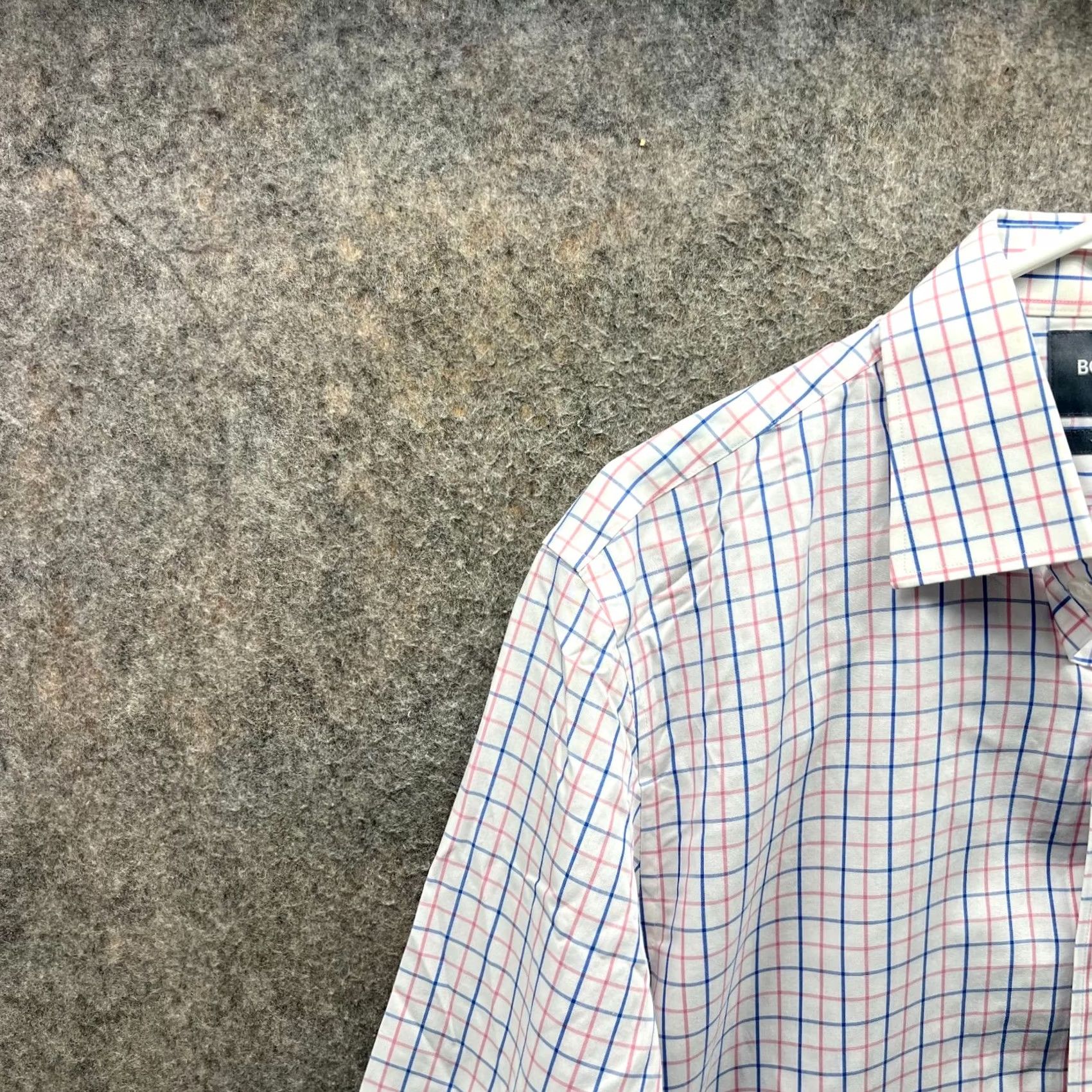 Bonobos Bonobos Shirt Mens 16/34 White Button-Down Wrinkle Preppy Dress Slim Windowpane Shirt Button-Up Collar-Down Vintage: No Size 42R - 3 Thumbnail
