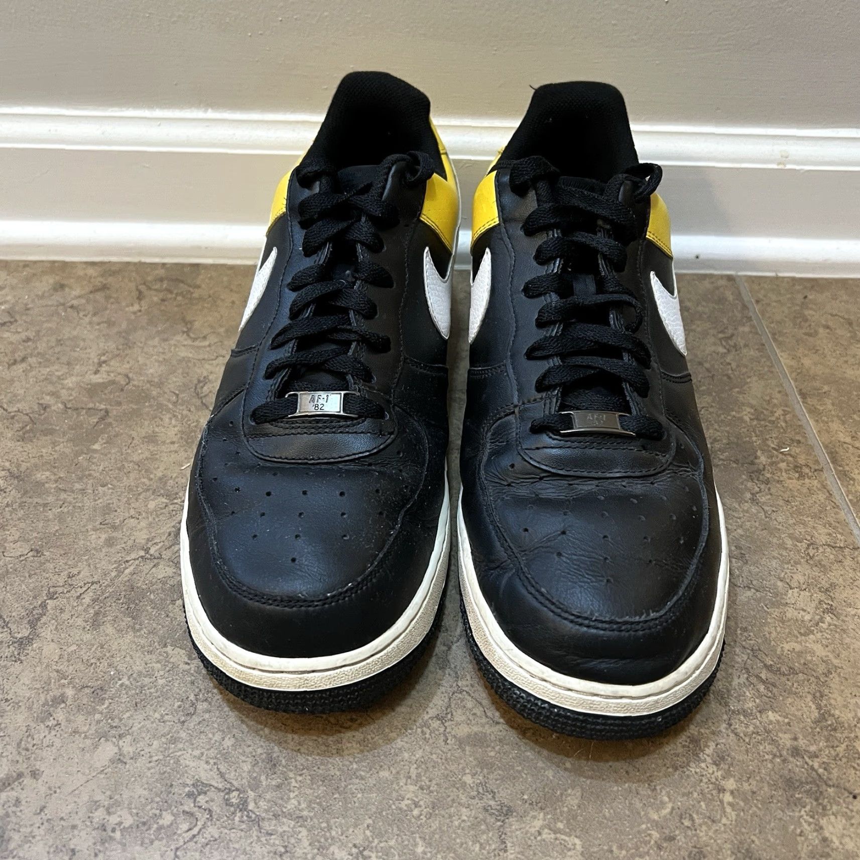 Nike Vintage Nike Air Force 1 AF-1 ‘82 Low Premium Sneakers Men's Size 11.5 Yellow Retro 90s Size US 12 / EU 45 - 4 Thumbnail