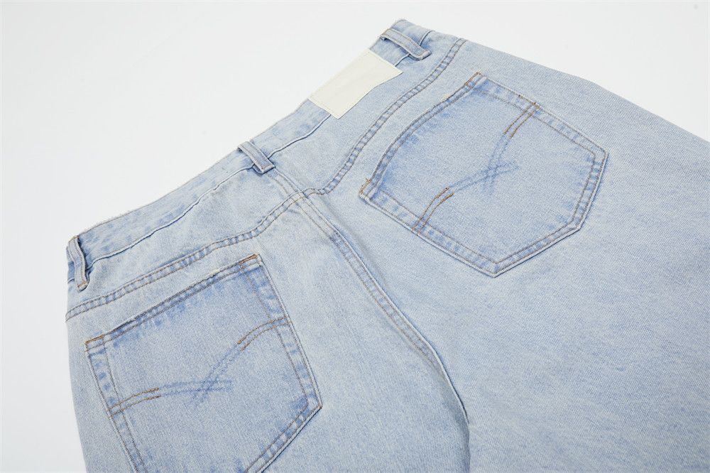 Japanese Brand × Jean Punk men's distressed casual loose wide-leg washed jeans Size US 32 / EU 48 - 6 Thumbnail