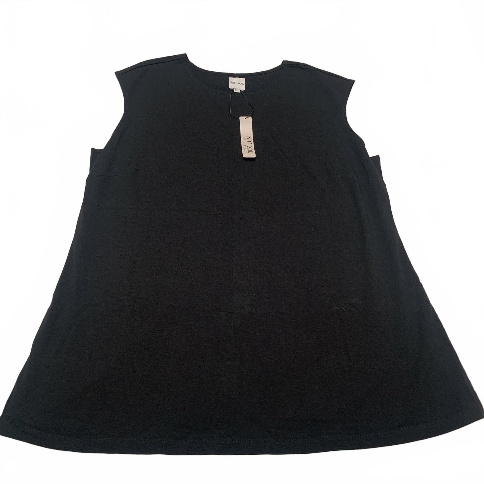 Other NIC+ZOE Women's Sz XXL Black Sleeveless Top Pullover NWT Size XXL / US 16-18 / IT 52-54 - 1 Thumbnail