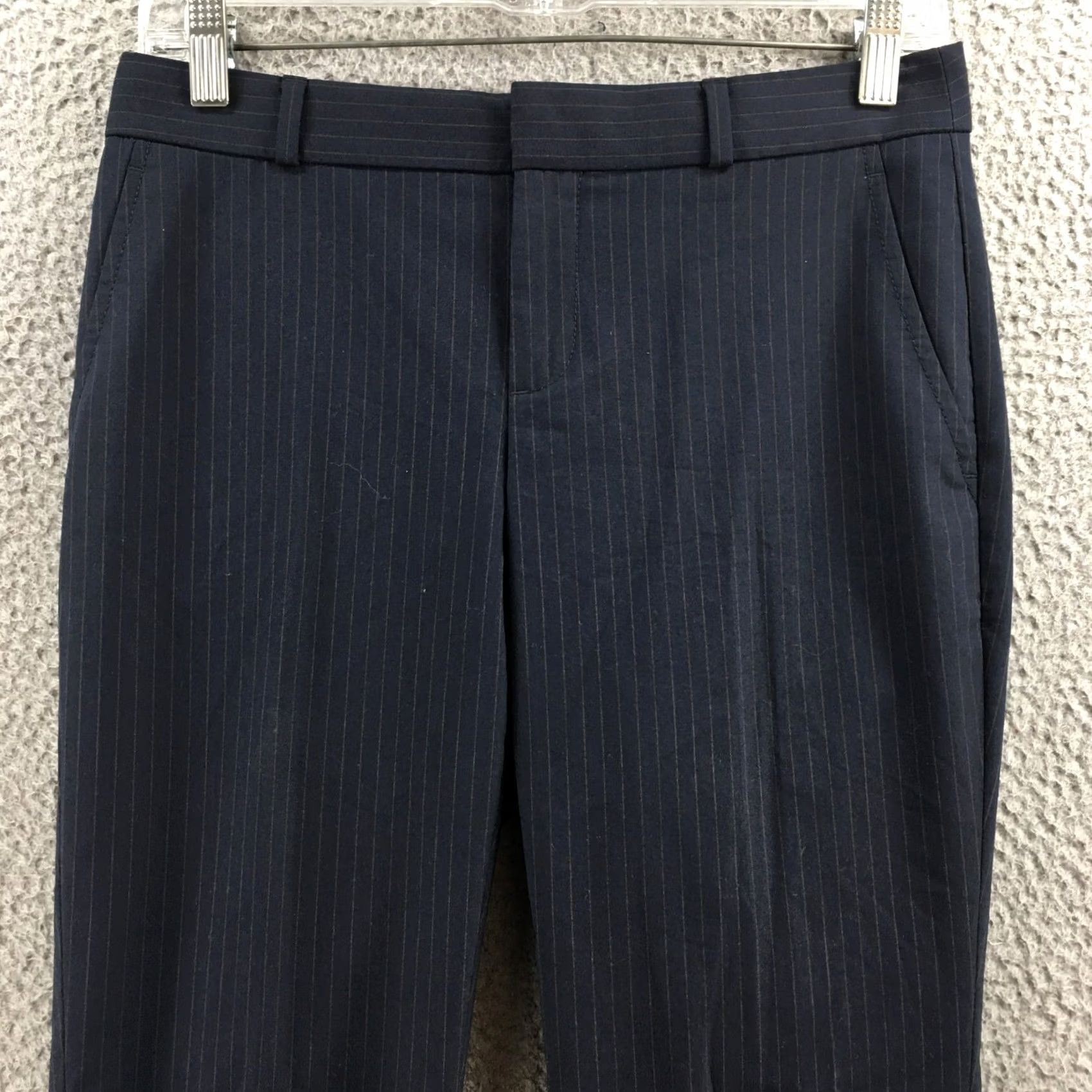 Banana Republic Banana Republic Dress Pants Womens 0 Blue Pinstriped Mid Rise Zip Fly Casual Dress Pants Womens Regular Blue Pinstriped 0 Size 25" / US 0 / IT 36 - 2 Thumbnail