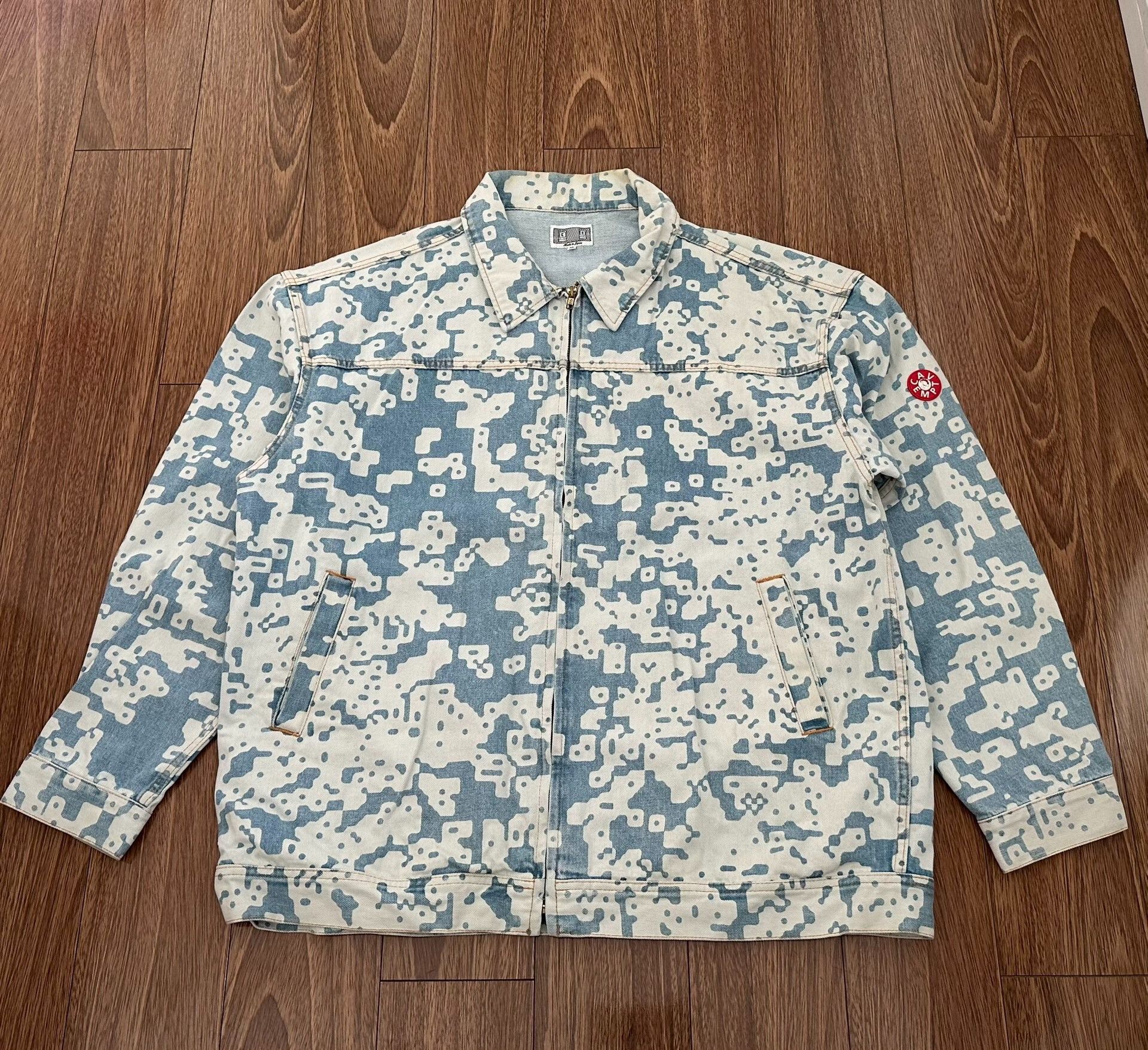 C.E シーイー CAVEMPT BLEACHED DENIM PARKA Cav Empt Cav empt Bleached Denim Parka | Grailed