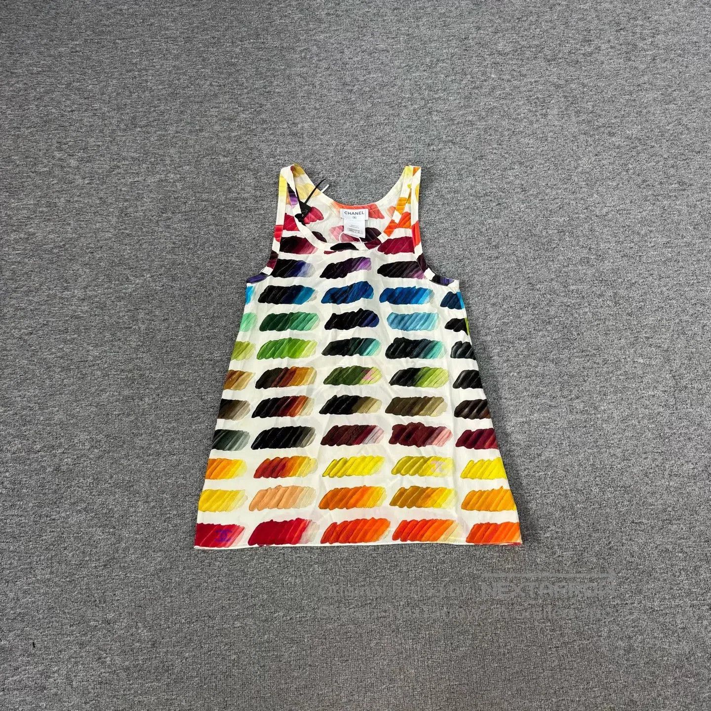 Chanel Chanel Anti-War Series: Colorful Silk Vest Dress| Size S / US 4 / IT 40 - 2 Thumbnail