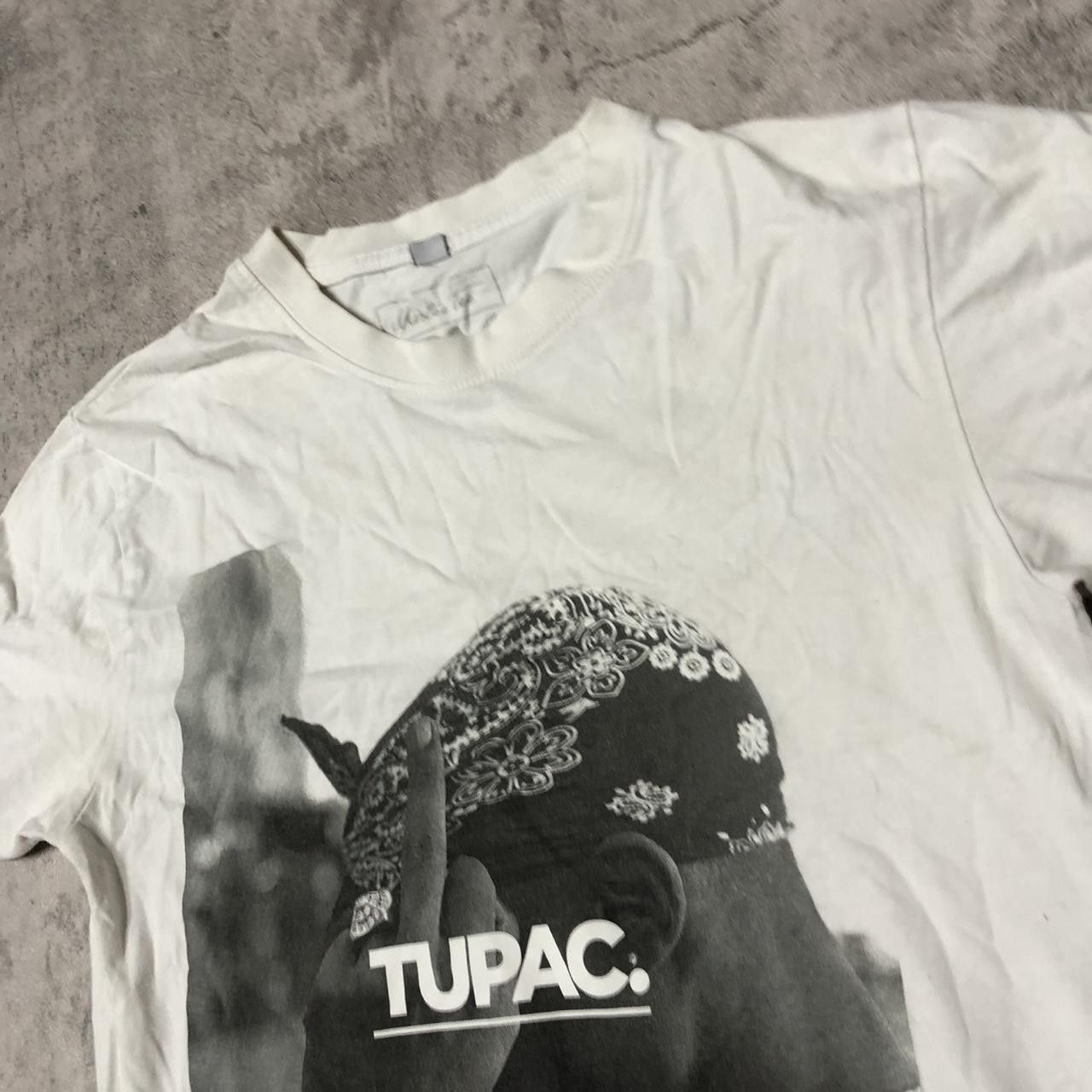 Other White Tupac graphic tee with small stains tee Size US S / EU 44-46 / 1 - 4 Thumbnail