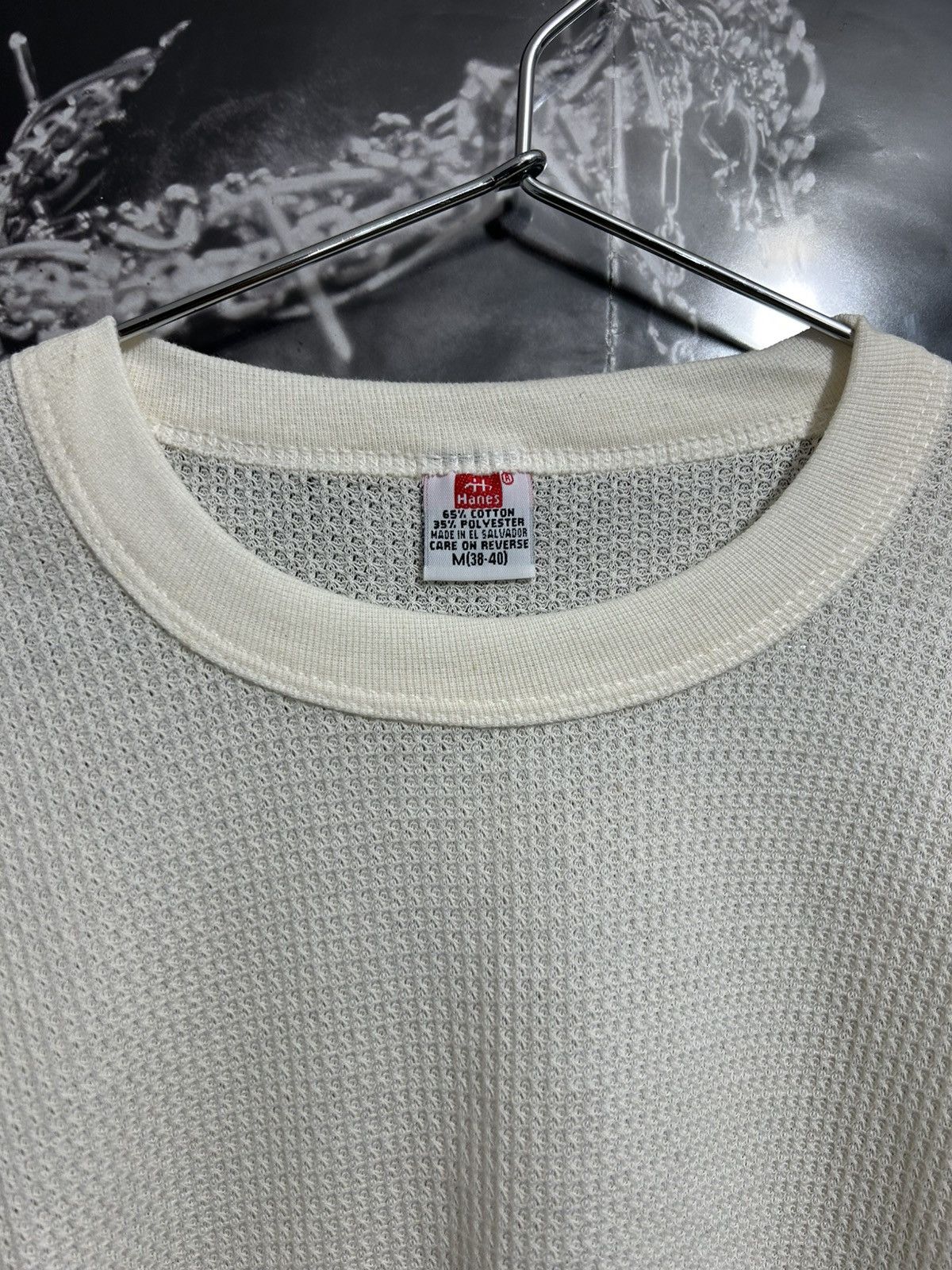 Hanes VINTAGE THERMAL WAFFLE LONG SLEEVE SHIRT Size US M / EU 48-50 / 2 - 4 Thumbnail