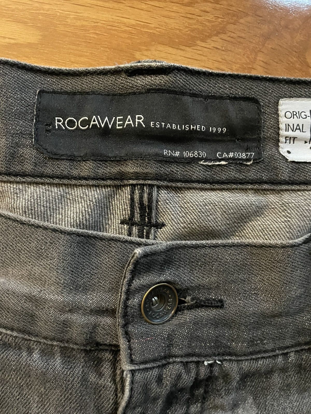 Rocawear Y2K Baggy black faded distressed Rocawear jeans Size US 36 / EU 52 - 2 Thumbnail