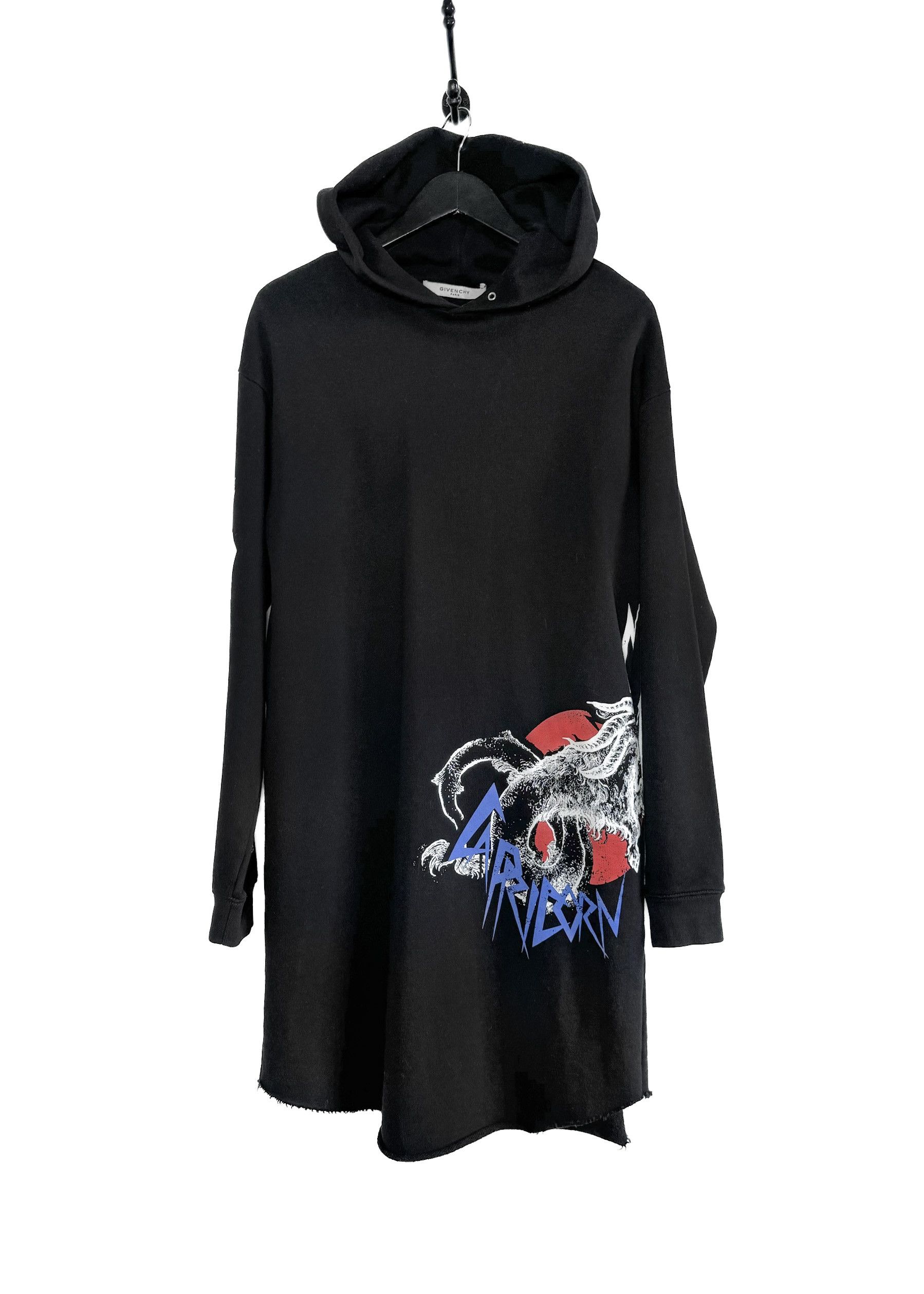 Givenchy Givenchy Black Gothic Capricorn Logo Print Hooded Dress Size XS / US 0-2 / IT 36-38 - 1 Thumbnail