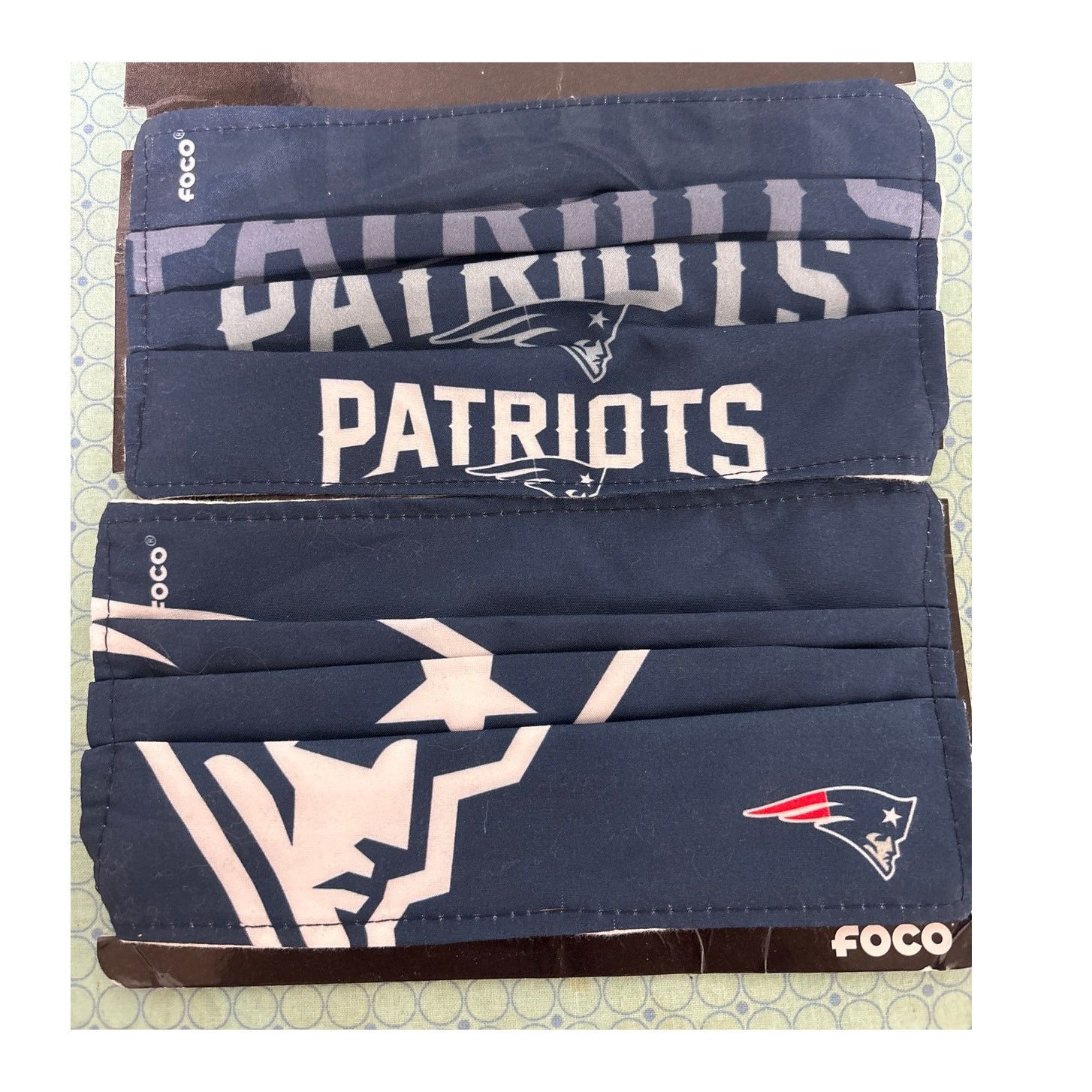 NFL New England Patriots face covering/mask (2pack) new Size 26 - 4 Thumbnail