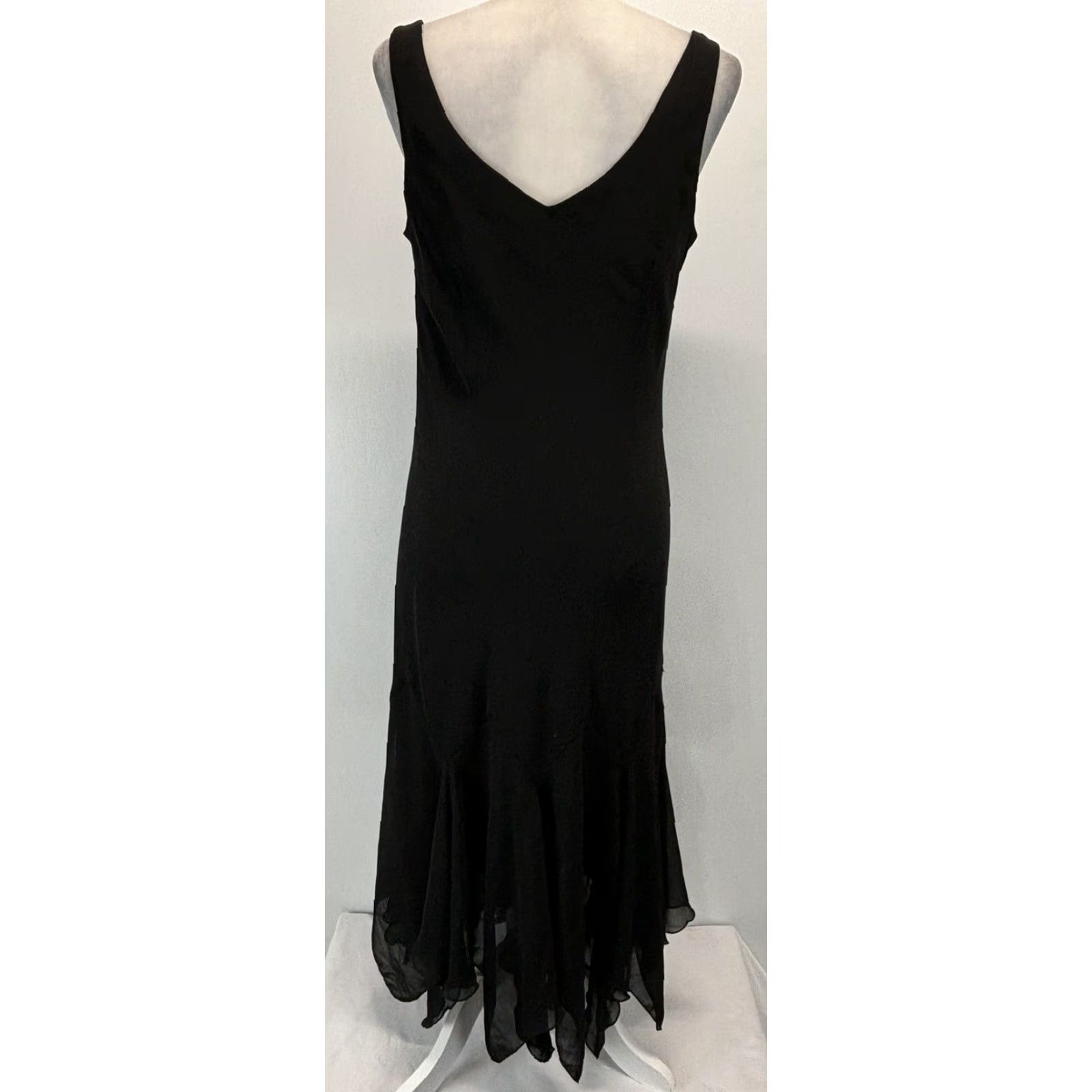 Vintage Vtg S.L. Fashions Fairy Goth Dress Sz 16 Black Beaded Sleeveless Y2K Whimsigoth Size XXL / US 16-18 / IT 52-54 - 3 Thumbnail