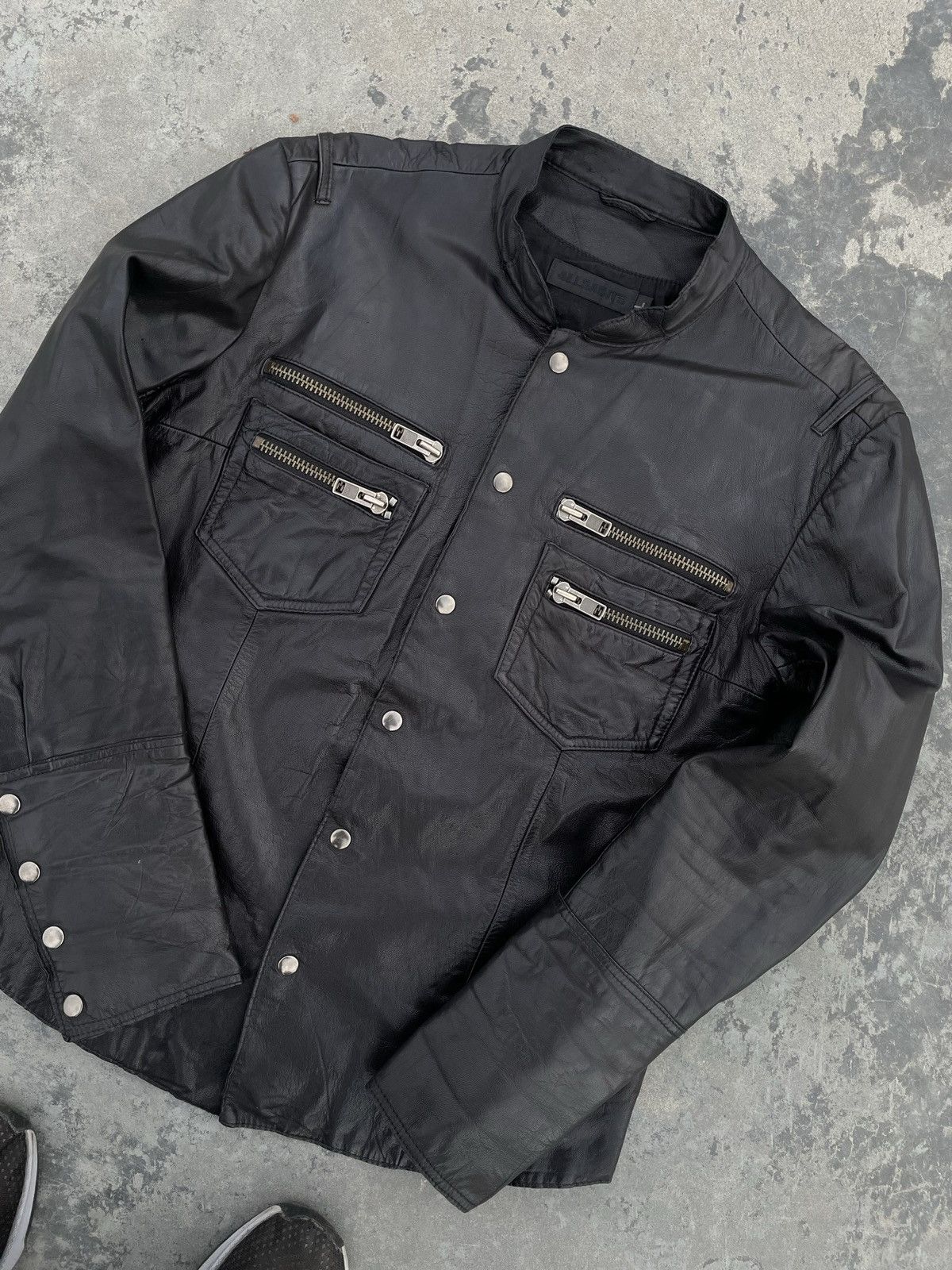 Allsaints All Saints Ramones Leather RARE Avant Garde Y2K Jacket Size US L / EU 52-54 / 3 - 12 Thumbnail