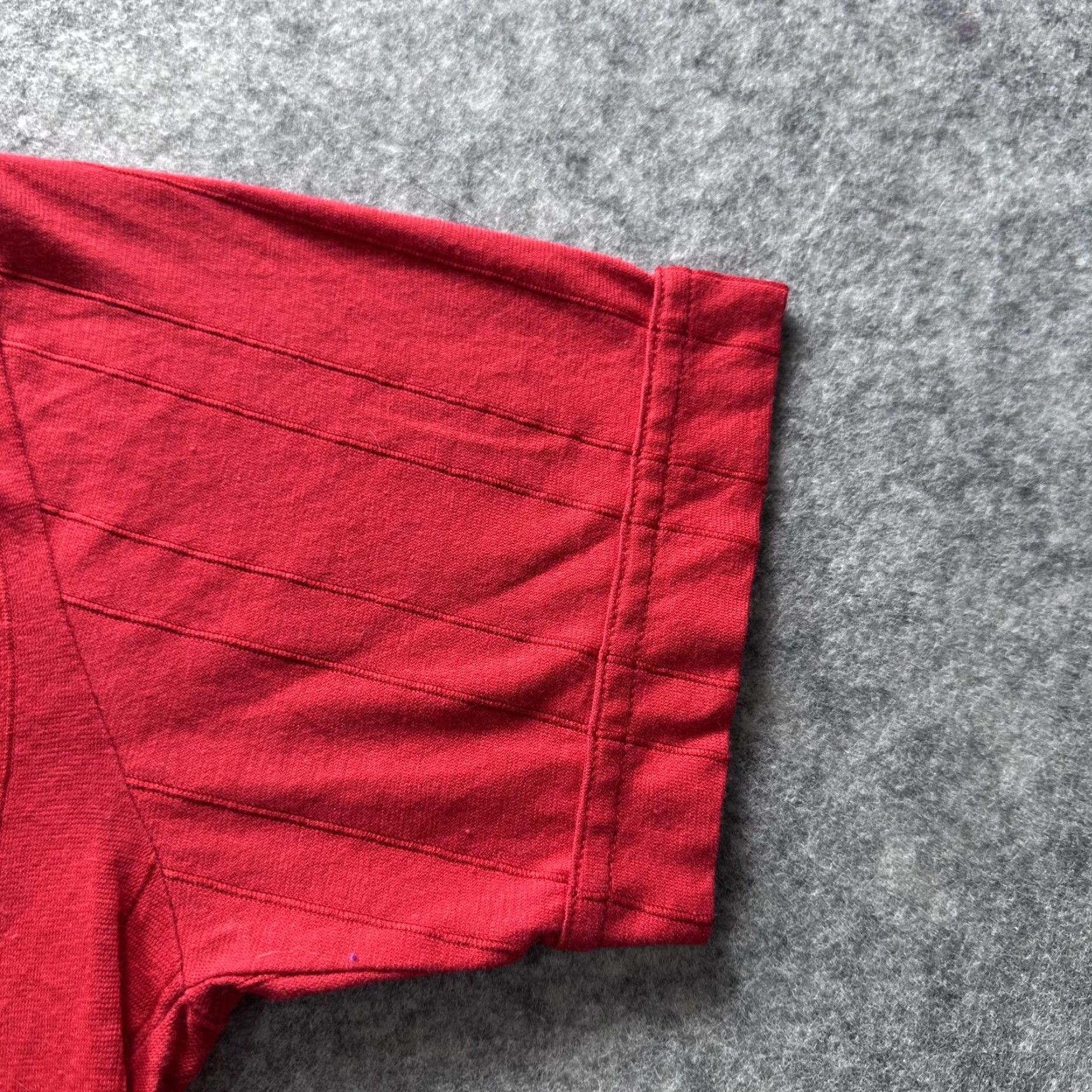 Vintage VINTAGE Nature Knit Polo Shirt Mens S Red Striped Knit Pocket Short Sleeve Casual Size US S / EU 44-46 / 1 - 4 Thumbnail