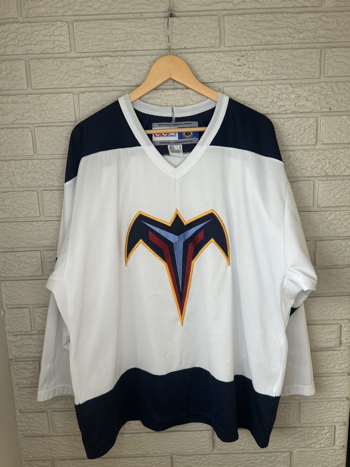 Ccm Vintage CCM Atlanta Thrashers NHL Jersey Size US L / EU 52-54 / 3 - 1 Thumbnail