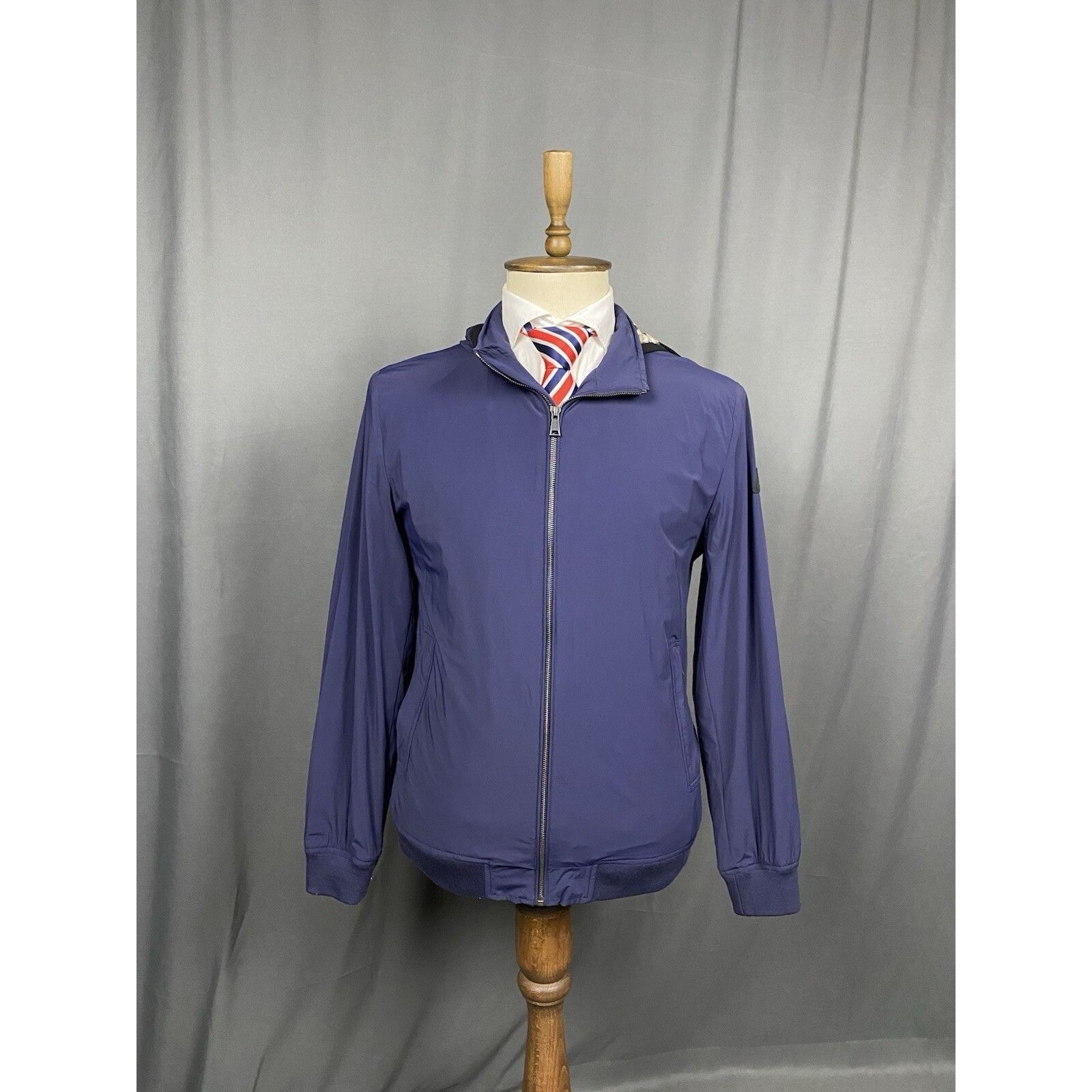Aquascutum Aquascutum Check Men's Blue Windbreaker Jacket Size L Size US L / EU 52-54 / 3 - 1 Thumbnail
