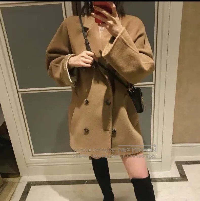 Max Mara Max Mara Brown Camel Hair Collar Double Breasted Coat Size L / US 10 / IT 46 - 9 Thumbnail