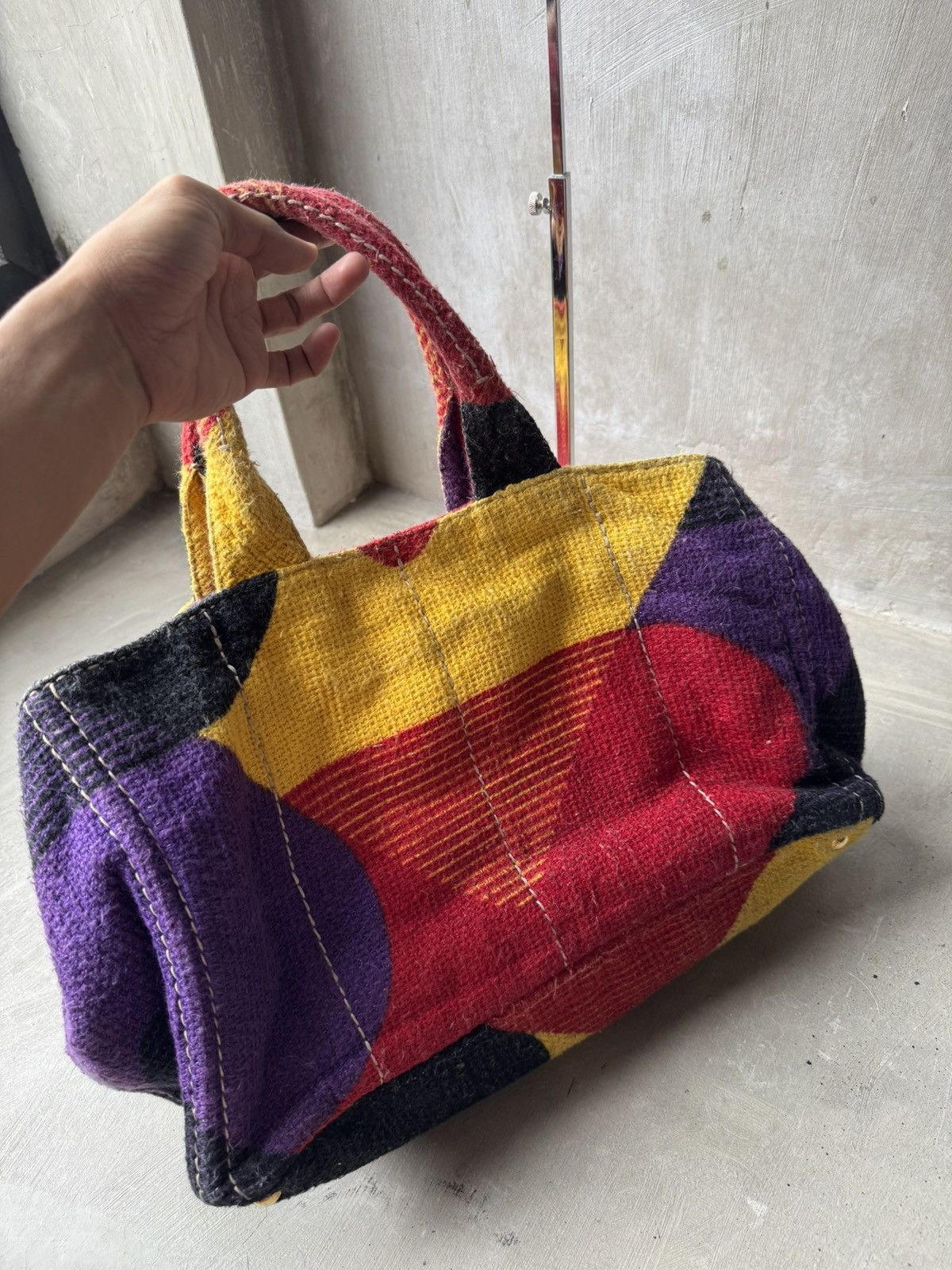 Prada Prada multicolor knitted totebag Size ONE SIZE - 6 Thumbnail