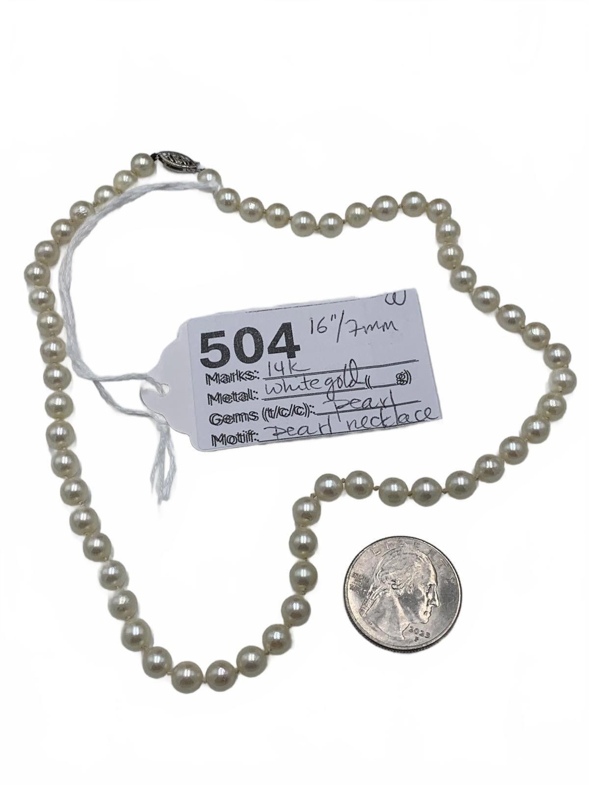 Other 14K Gold Genuine Pearl Beaded Strand 16" Necklace Size ONE SIZE - 2 Thumbnail