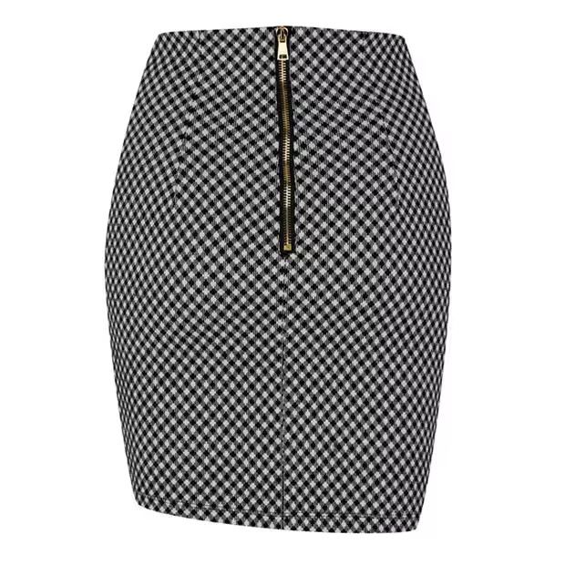 Balmain o1g2r1mq0924 Mini Skirts in Noir & Blanc Size 25" / US 0 / IT 36 - 2 Thumbnail