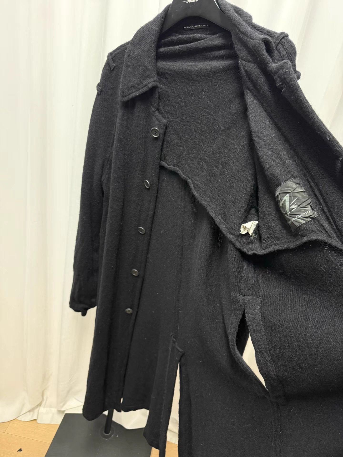 Yohji Yamamoto Yohji Yamamoto y's for men Black Long Wool Coat K20 Size US S / EU 44-46 / 1 - 6 Thumbnail