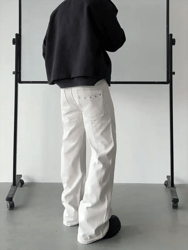 Jean Himejima x Chika White Wide Leg Jeans Size US 32 / EU 48 - 8 Thumbnail