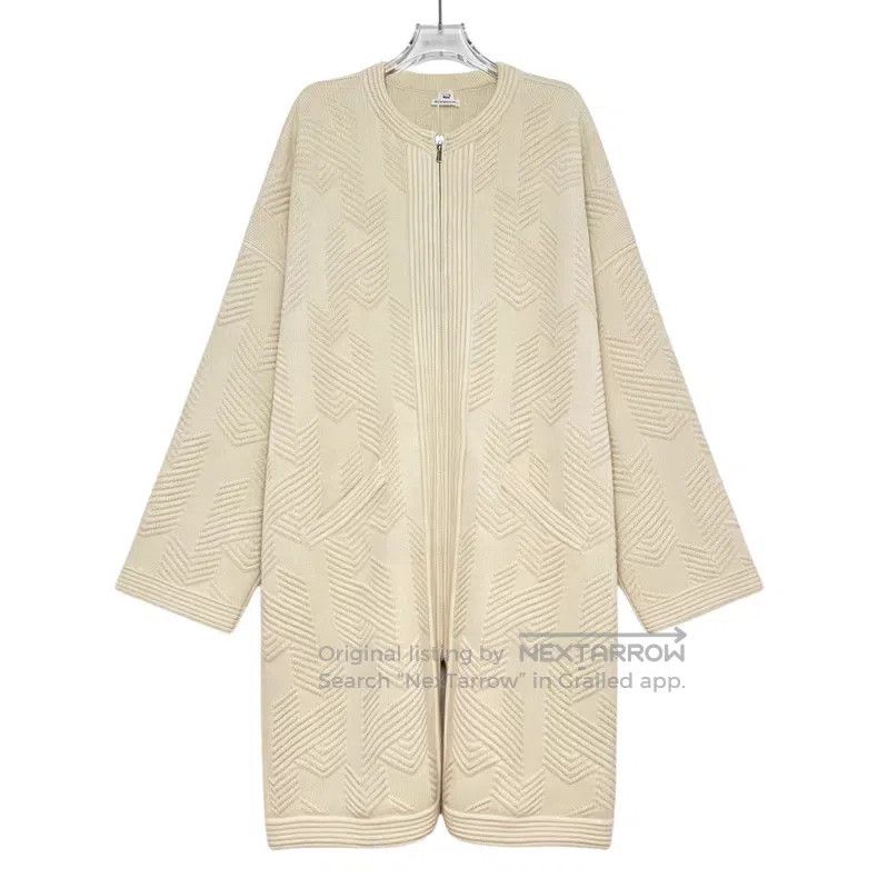 Hermes Hermes Beige knit letter jacquard all-printed wool long-sl Size XS / US 0-2 / IT 36-38 - 1 Thumbnail