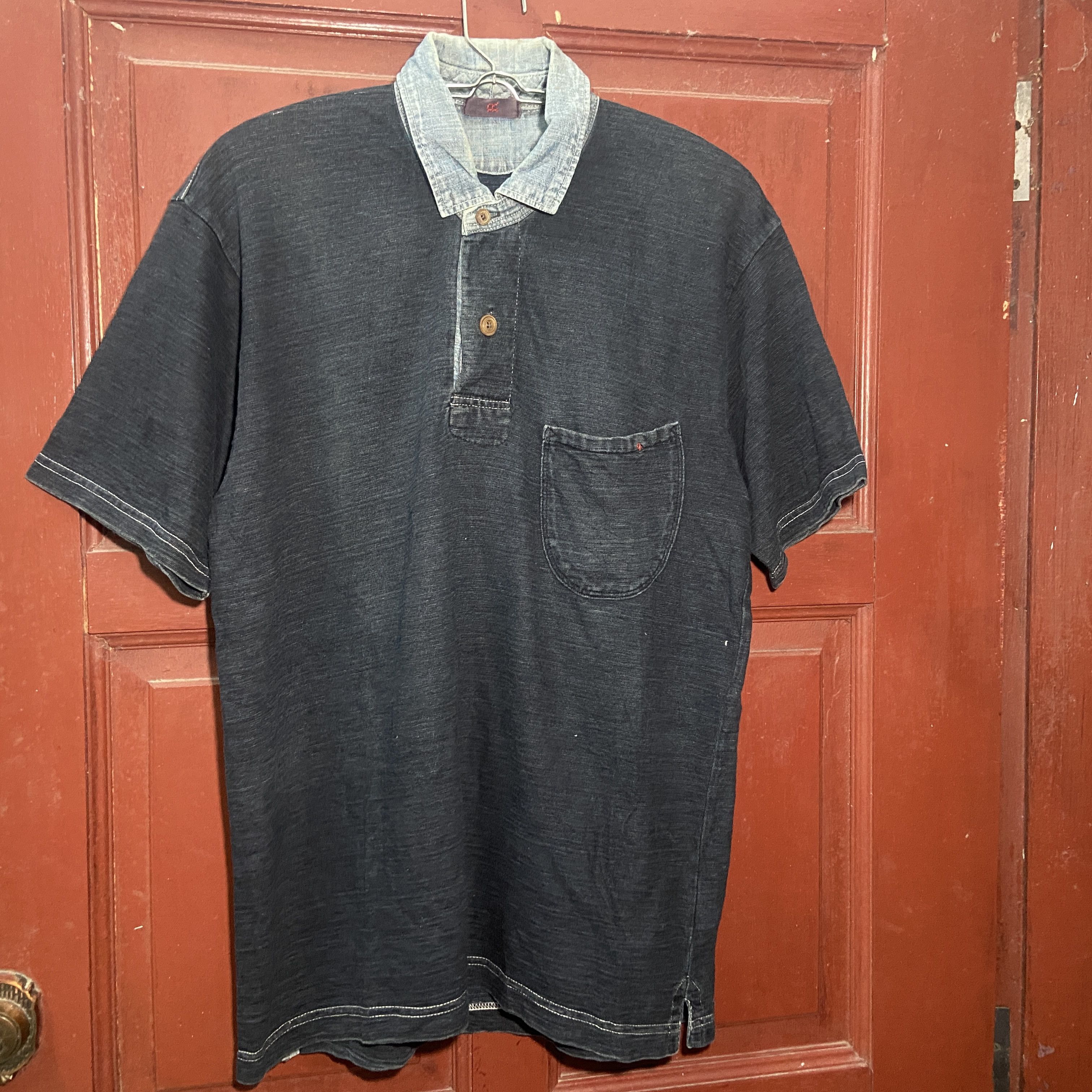 45rpm × HOLLYWOOD RANCH MARKET 45RPM indigo polo Shirt 45Rglobal Size US M / EU 48-50 / 2 - 1 Thumbnail