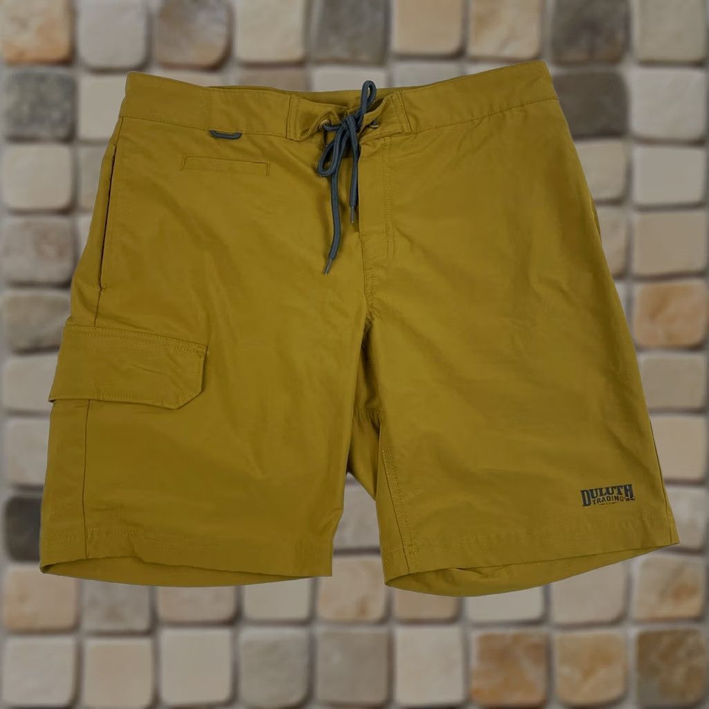 Vintage Duluth Swim Shorts Mens 34 x 9 Yellow Moose Hybrid Trunks Beach Surf Gym Stretch - Regular Size Size US 34 / EU 50 - 1 Thumbnail