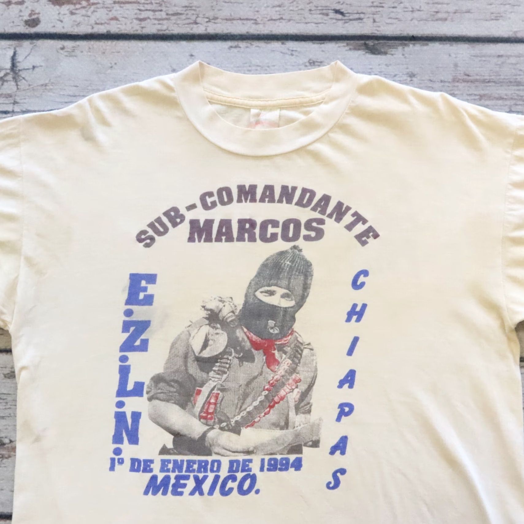 Vintage VINTAGE EZLN Sub-Comandante Marcos Chiapas Mexico Photo Tshirt Size US XXL / EU 58 / 5 - 2 Thumbnail